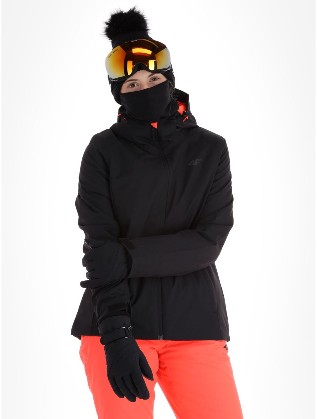 4F, Jacket  F120 ski-jas dames Black zwart 