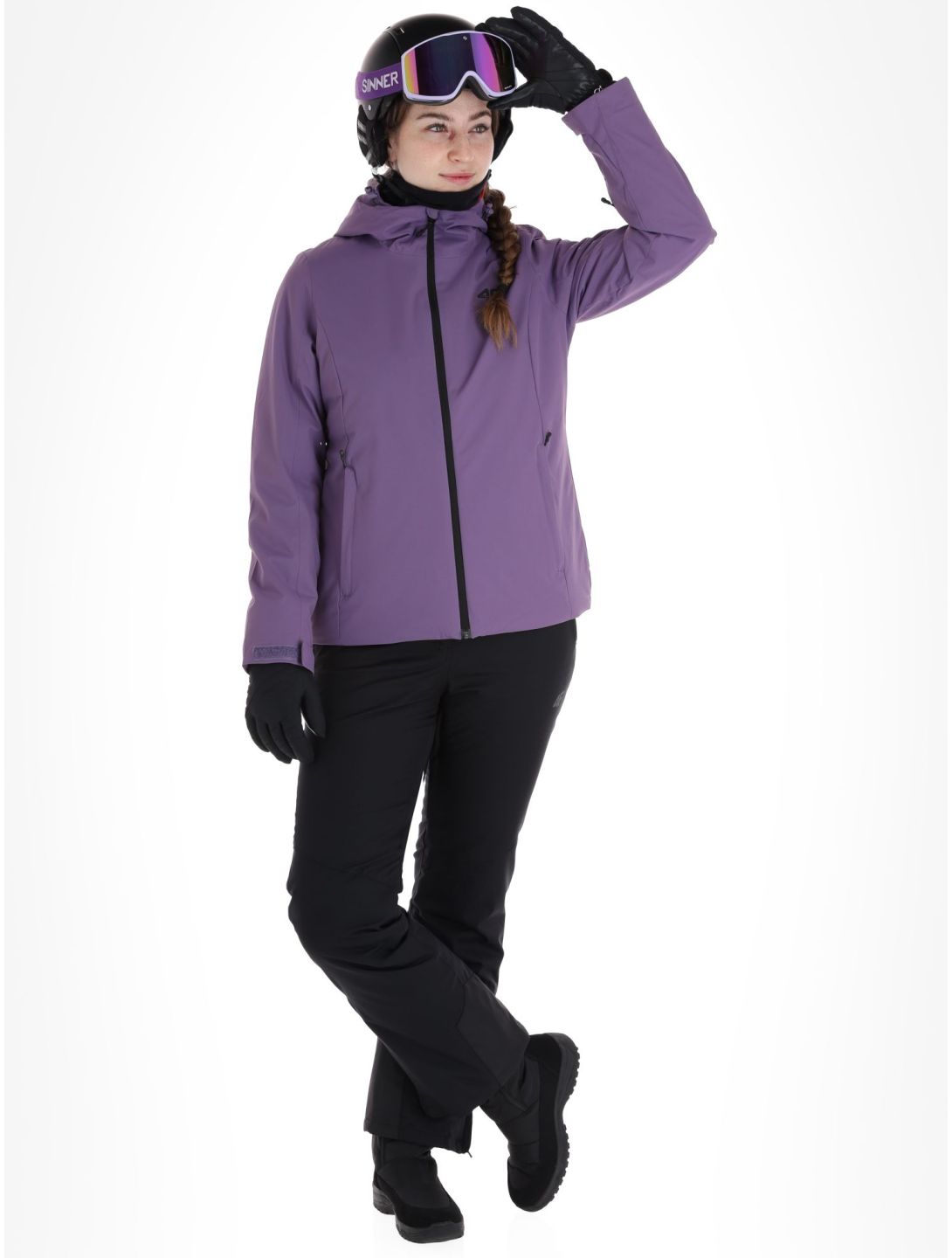 4F, Jacket  F120 ski-jas dames Dark Violet paars 