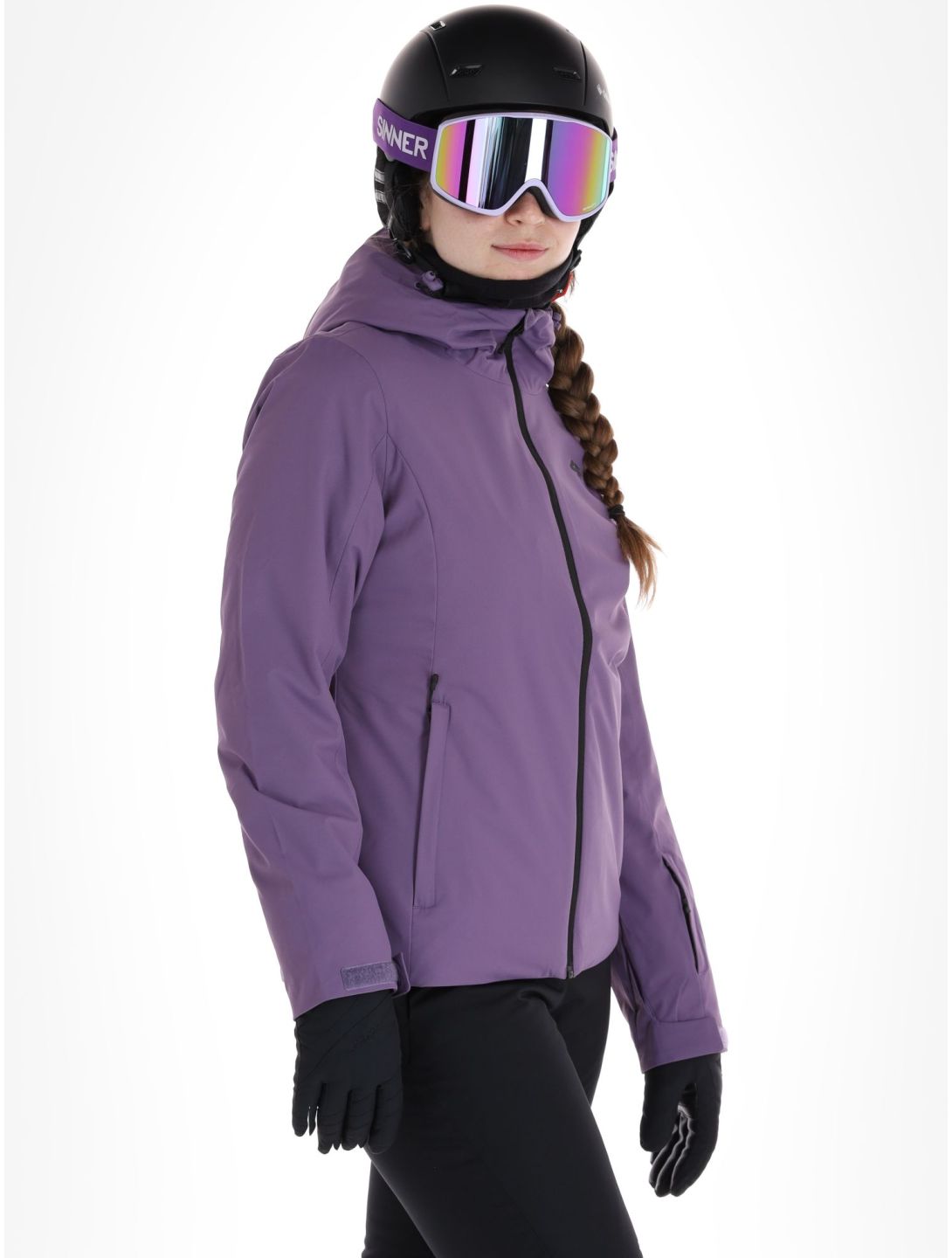 4F, Jacket  F120 ski-jas dames Dark Violet paars 