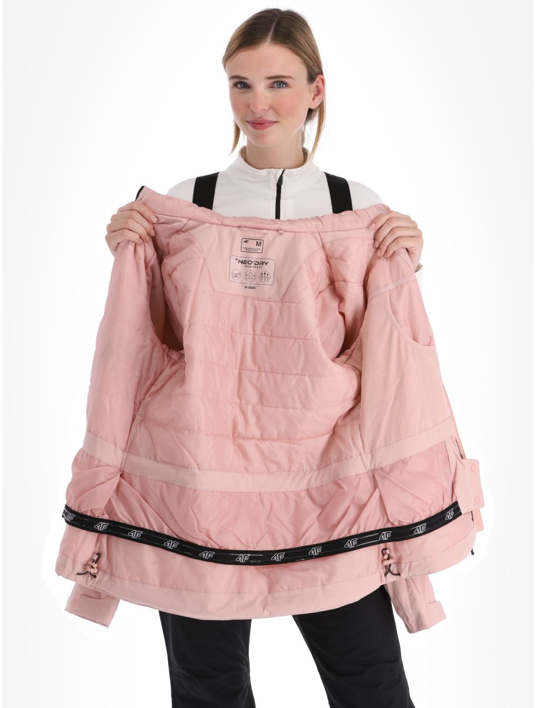 4F, Jacket  F120 ski-jas dames Light Pink roze 