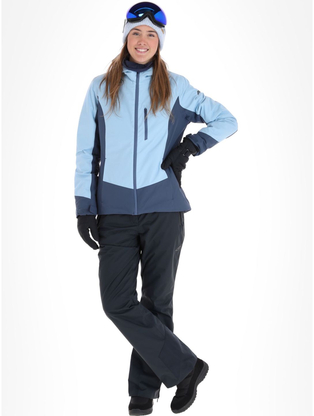 4F, Jacket  F121 ski-jas dames Light Blue blauw 