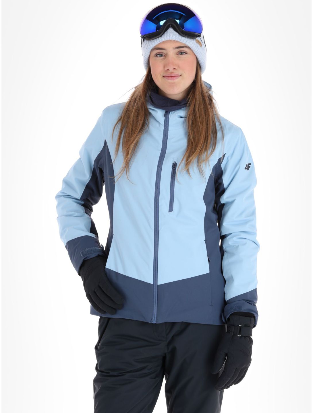 4F, Jacket  F121 ski-jas dames Light Blue blauw 