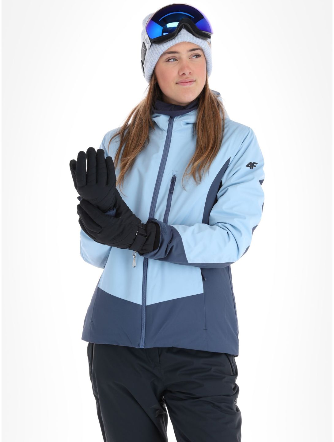 4F, Jacket  F121 ski-jas dames Light Blue blauw 