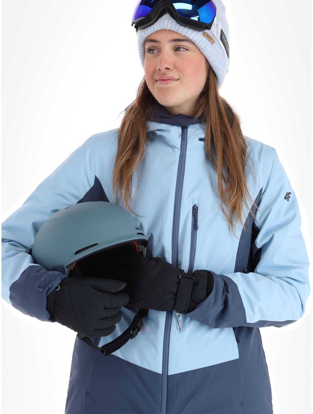 4F, Jacket  F121 ski-jas dames Light Blue blauw 