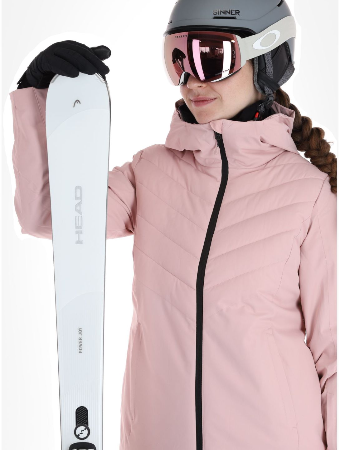 4F, Jacket  F122 ski-jas dames Light Pink roze 