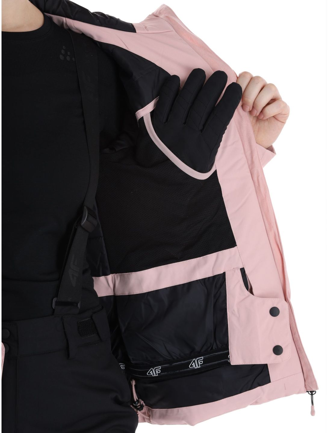 4F, Jacket  F122 ski-jas dames Light Pink roze 