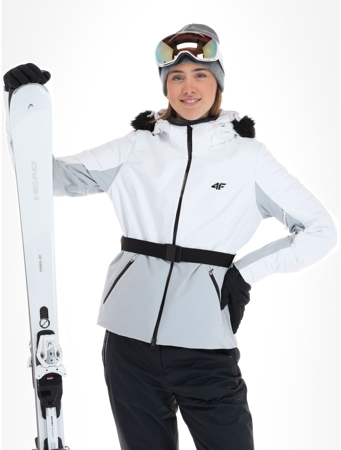 4F, Technical Jacket  F337 ski-jas dames Cold Light Grey grijs 