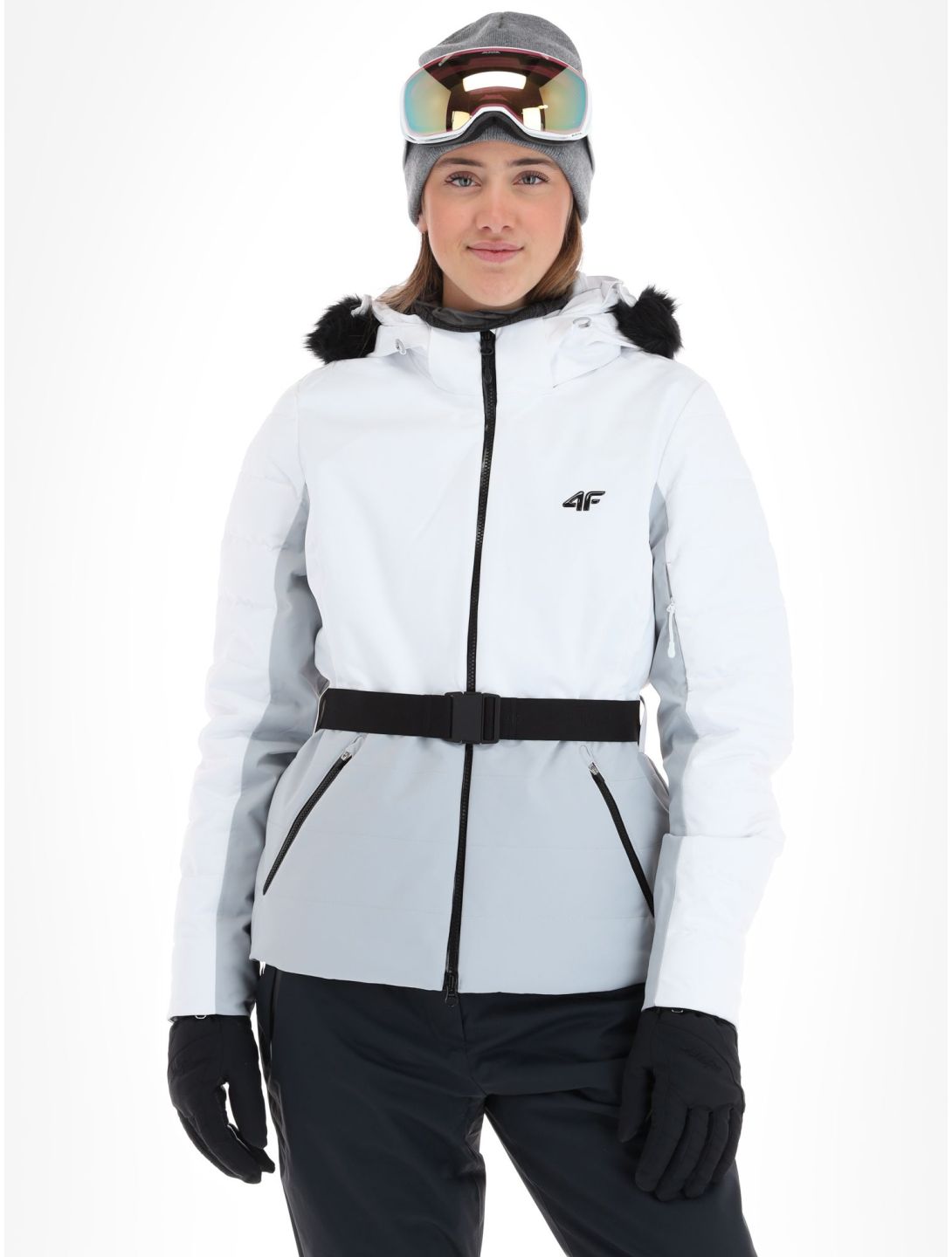 4F, Technical Jacket  F337 ski-jas dames Cold Light Grey grijs 