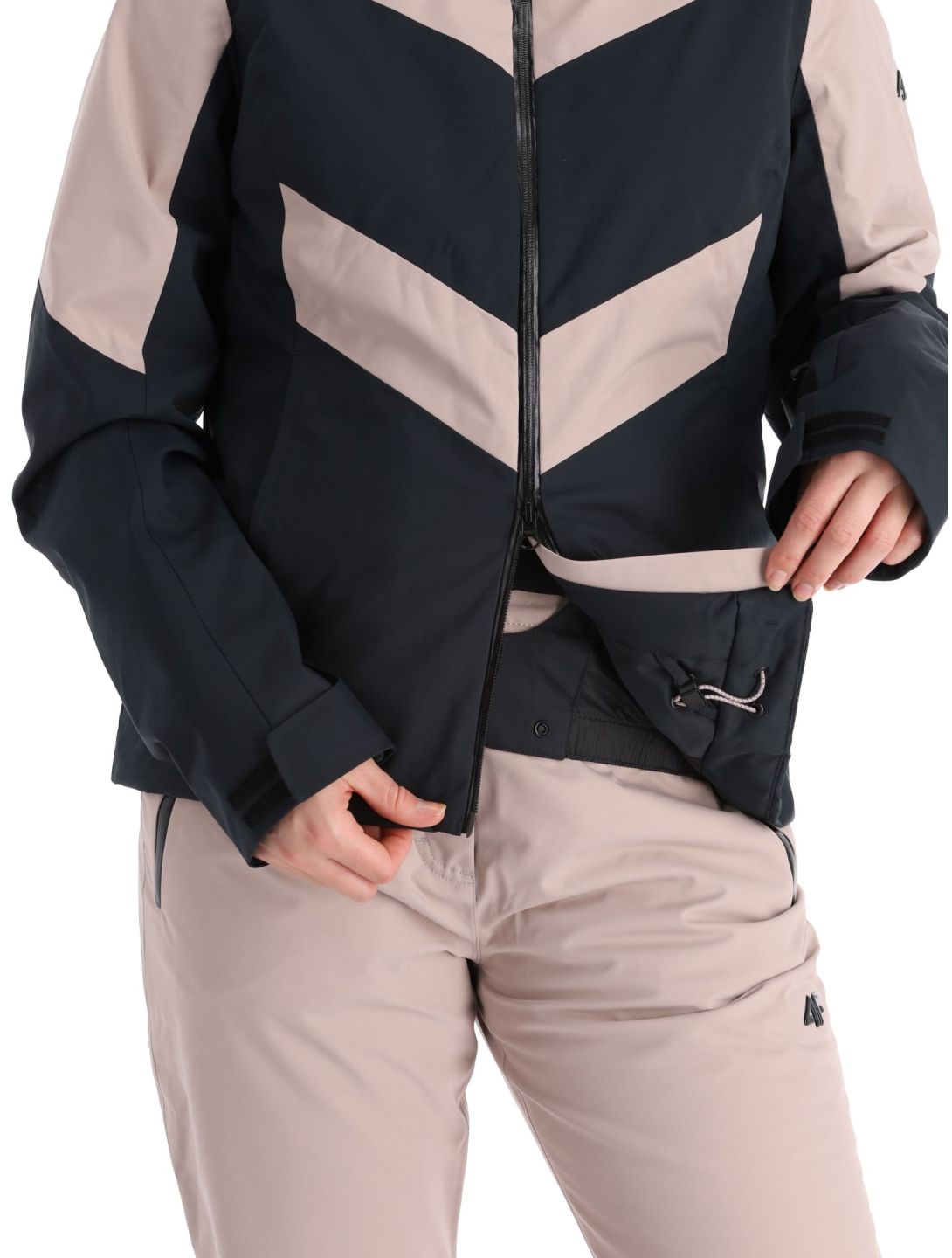 4F, Technical Jacket  F338 ski-jas dames Beige beige, zwart 