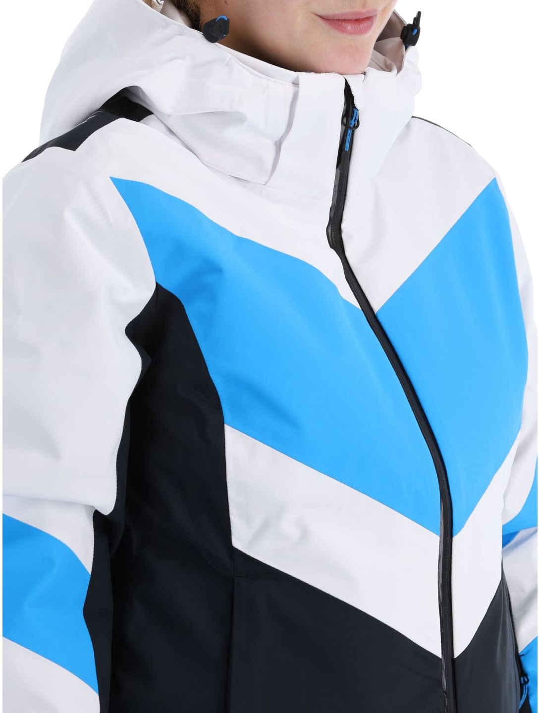 4F, Technical Jacket  F338 ski-jas dames Turquoise Turquoise, wit, zwart 