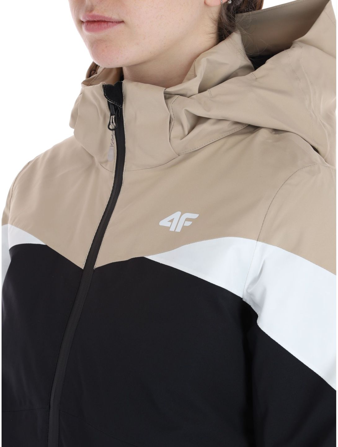 4F, Technical Jacket  F344 ski-jas dames Light Brown bruin, zwart 