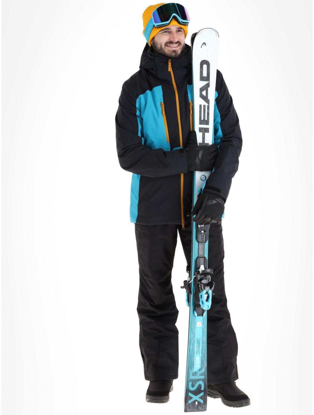 4F, Technical Jacket  M345 ski-jas heren Turquoise Turquoise, zwart 