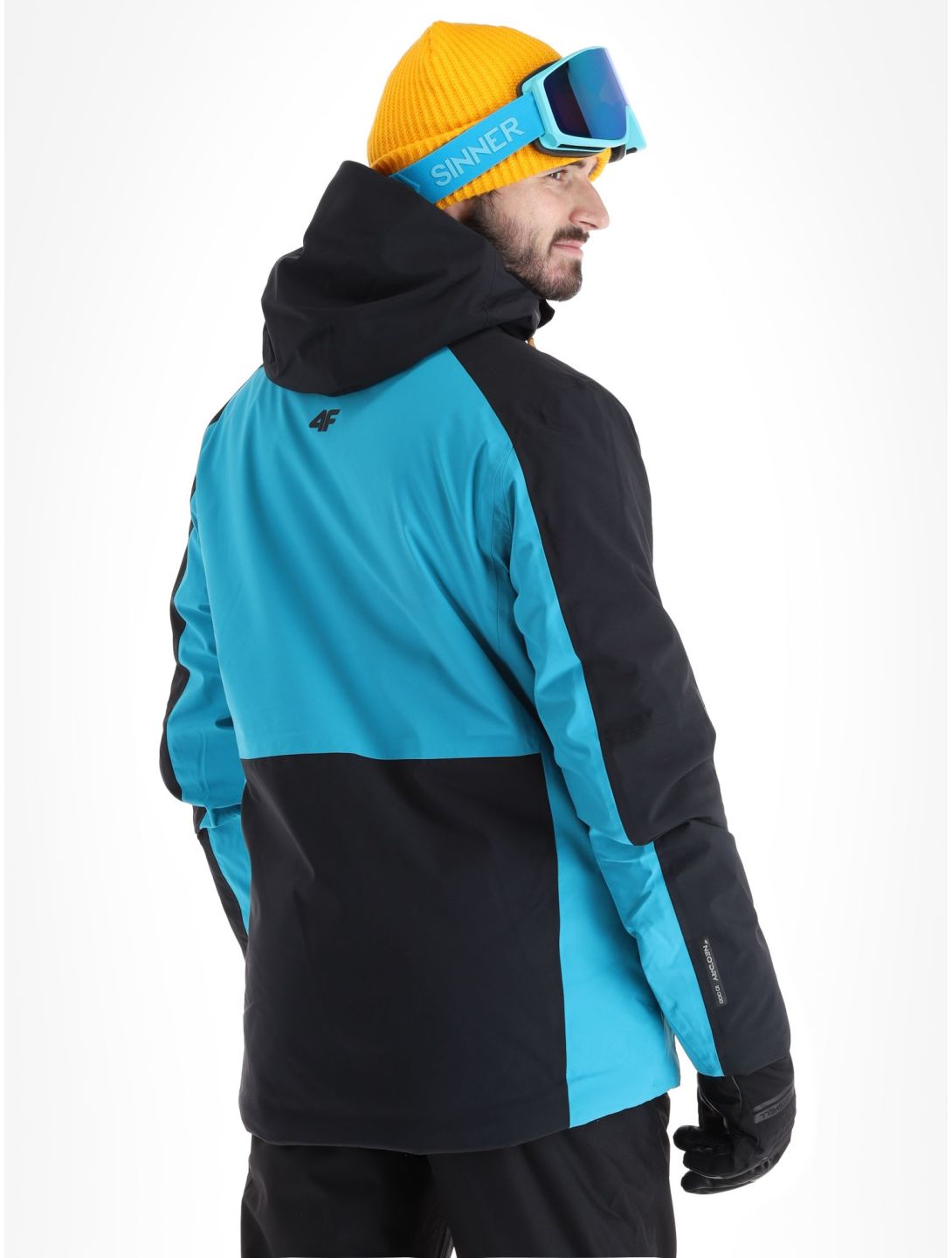 4F, Technical Jacket  M345 ski-jas heren Turquoise Turquoise, zwart 