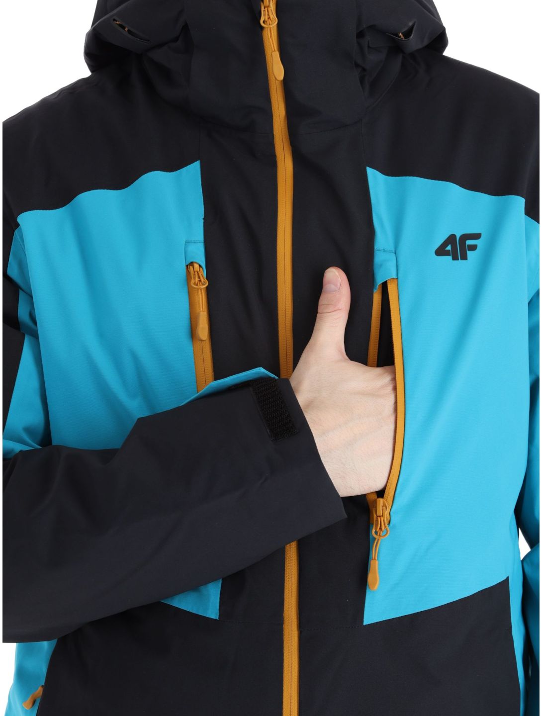 4F, Technical Jacket  M345 ski-jas heren Turquoise Turquoise, zwart 