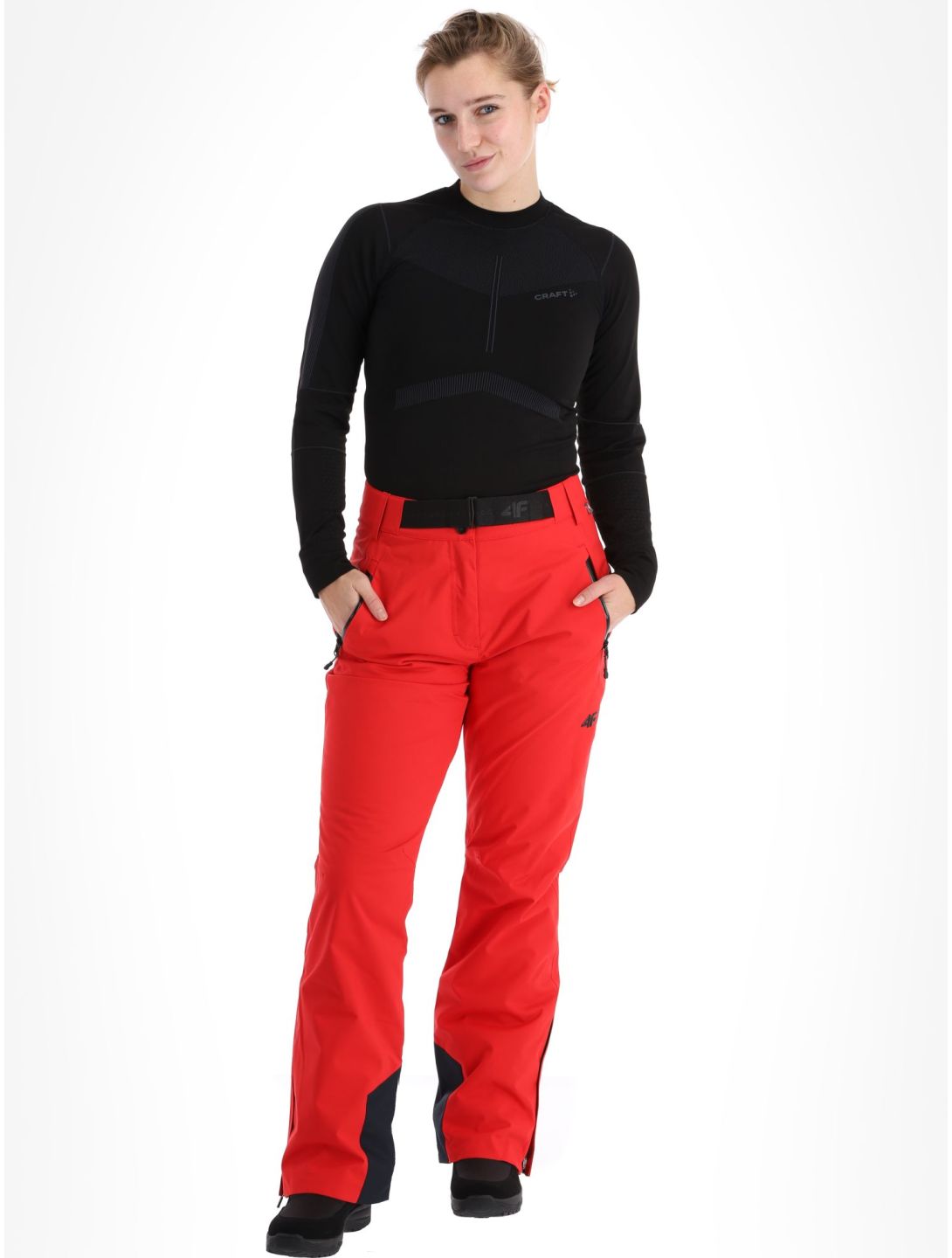 4F, Trousers Fnk  F398 skibroek dames Red rood 