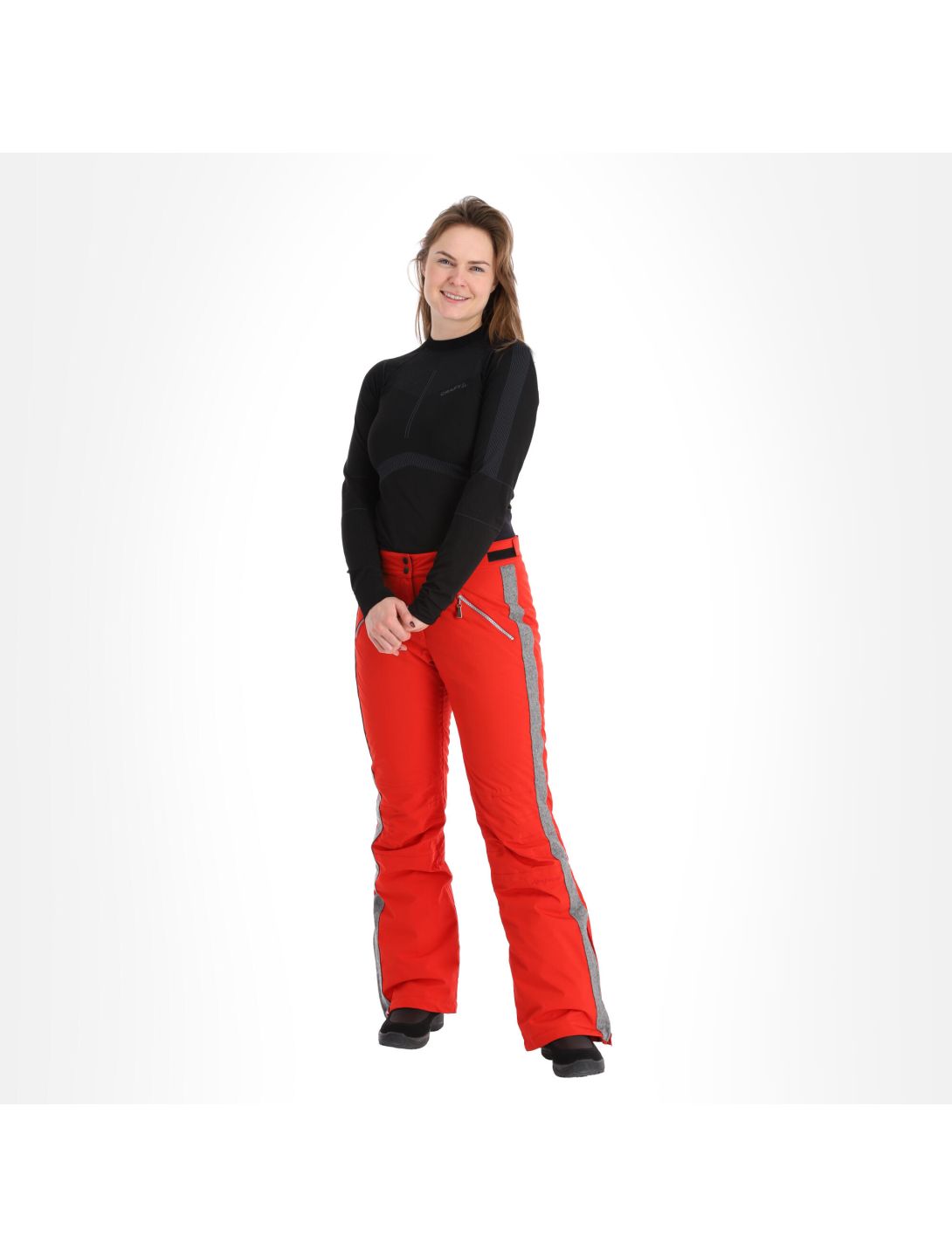 Almgwand, Schusselkopf skibroek dames grijs, rood 