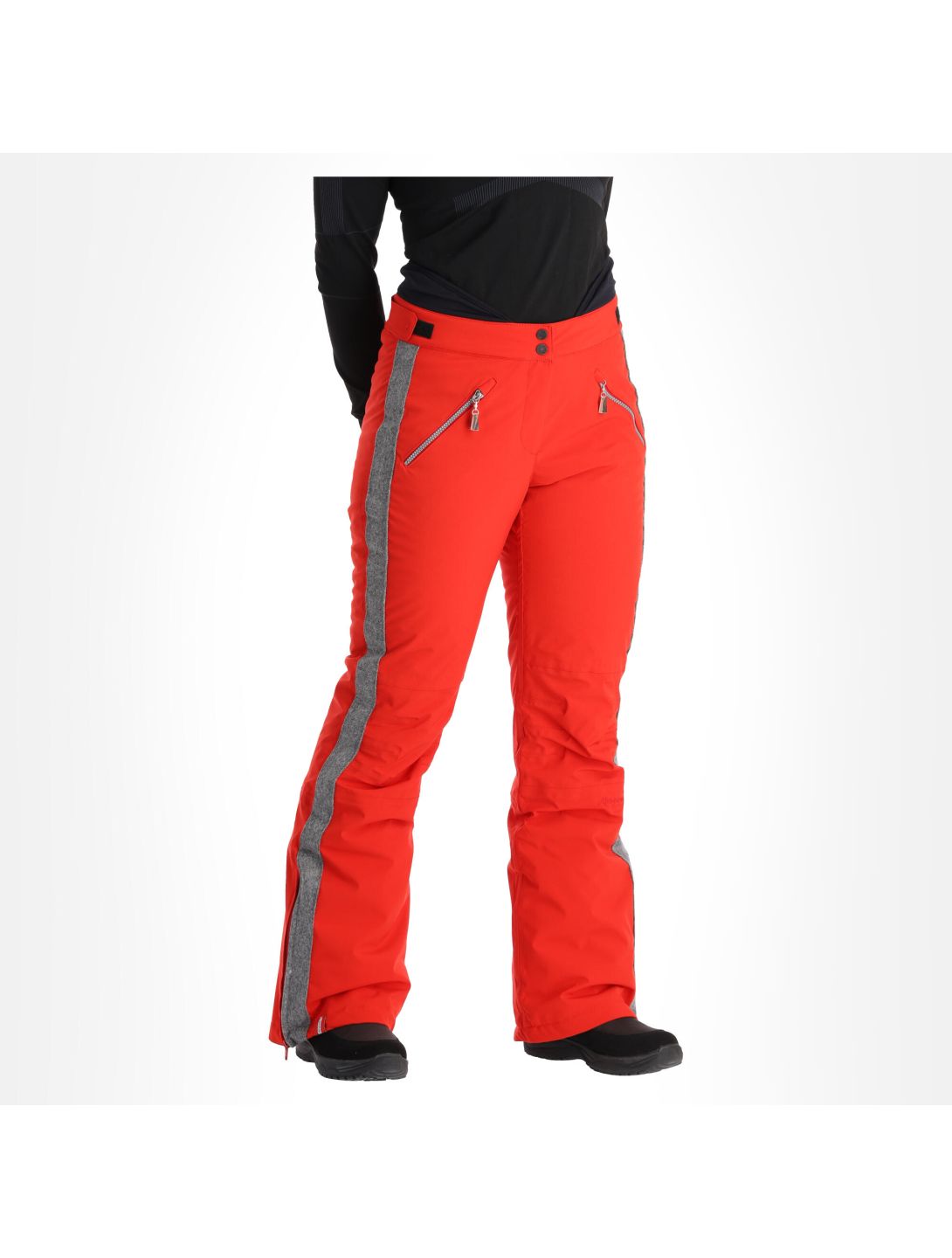 Almgwand, Schusselkopf skibroek dames grijs, rood 