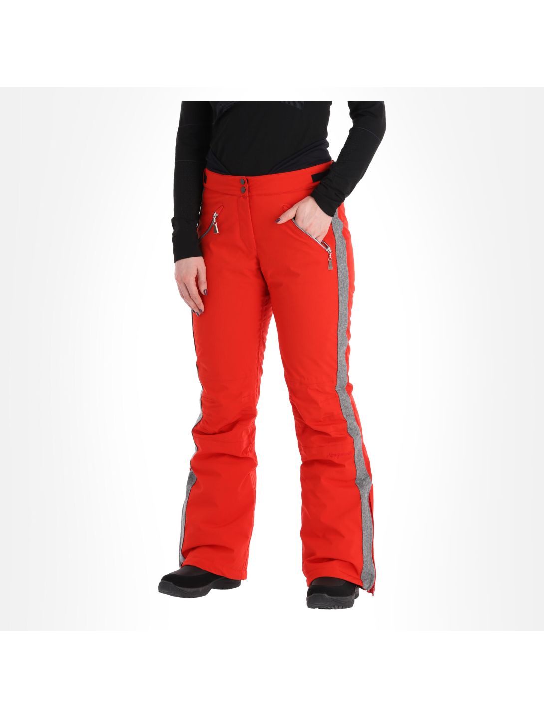 Almgwand, Schusselkopf skibroek dames grijs, rood 