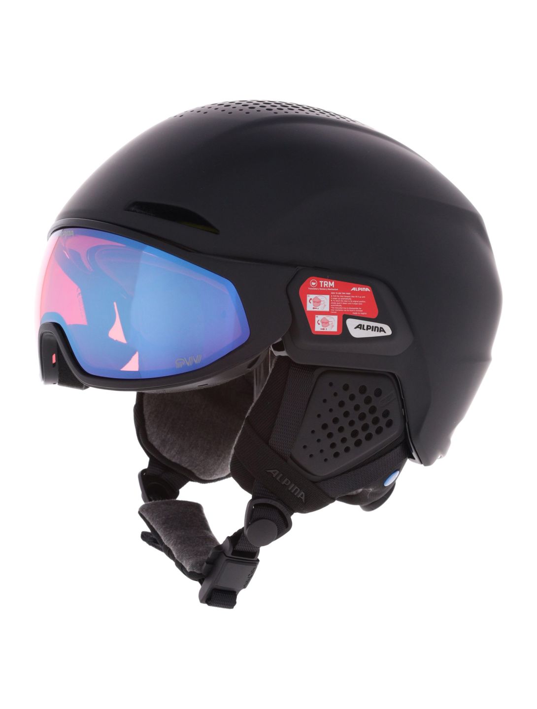 Alpina, ORO QV Mips skihelm met vizier unisex Black Matt zwart 