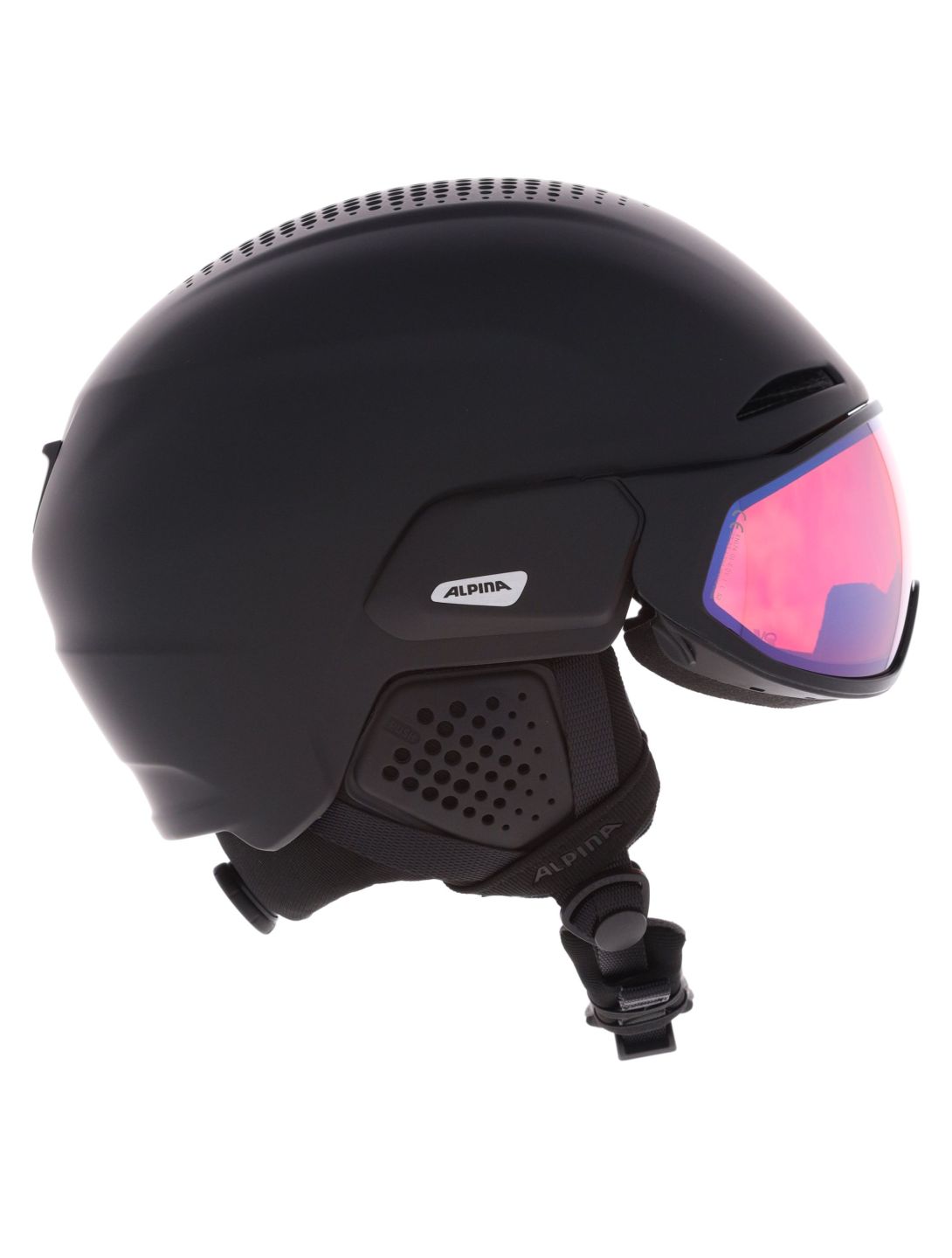 Alpina, ORO QV Mips skihelm met vizier unisex Black Matt zwart 