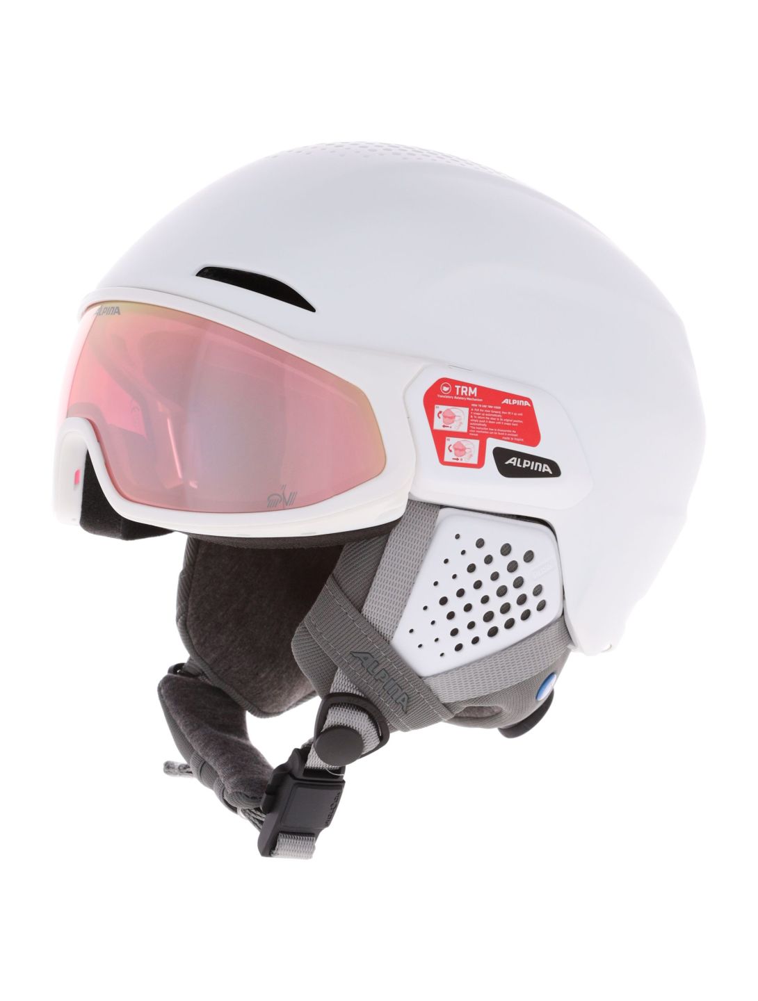 Alpina, ORO QV Mips skihelm met vizier unisex White Matt wit 