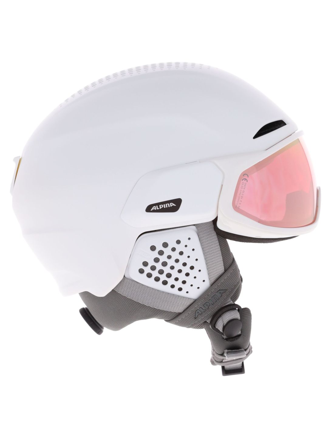 Alpina, ORO QV Mips skihelm met vizier unisex White Matt wit 