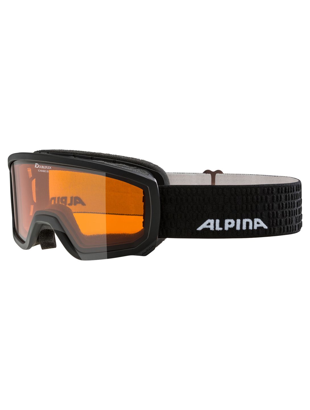 Alpina, Scarabeo Jr. skibril kinderen Black matt zwart 