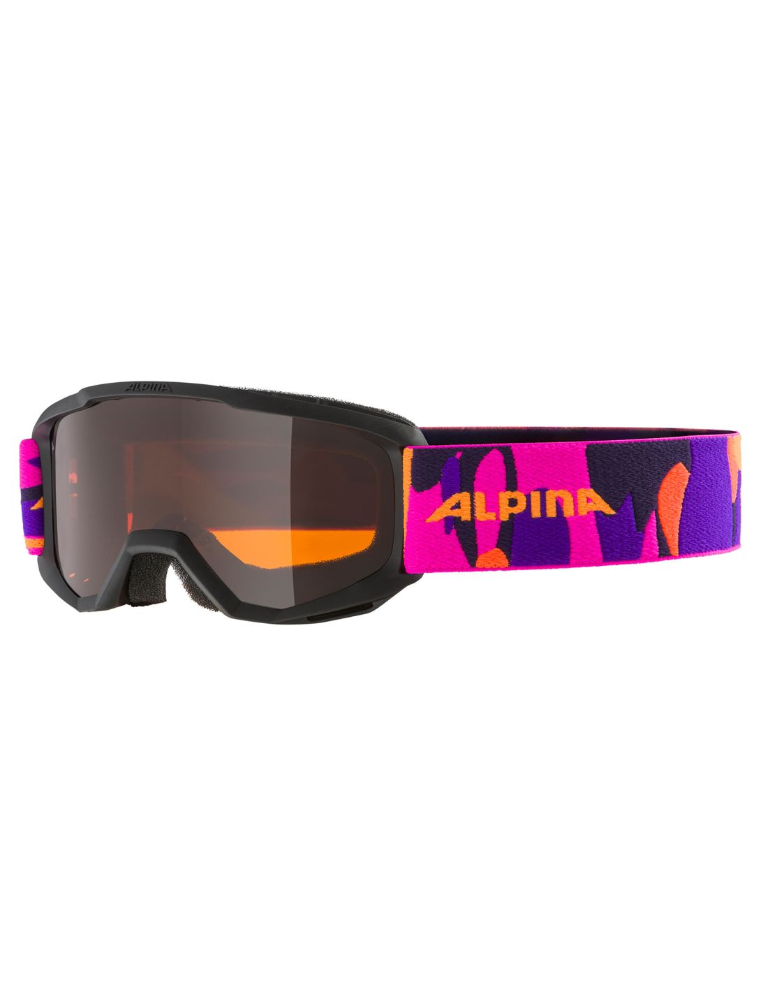 Alpina, Scarabeo Jr. skibril kinderen Black-Pink Matt roze, zwart 