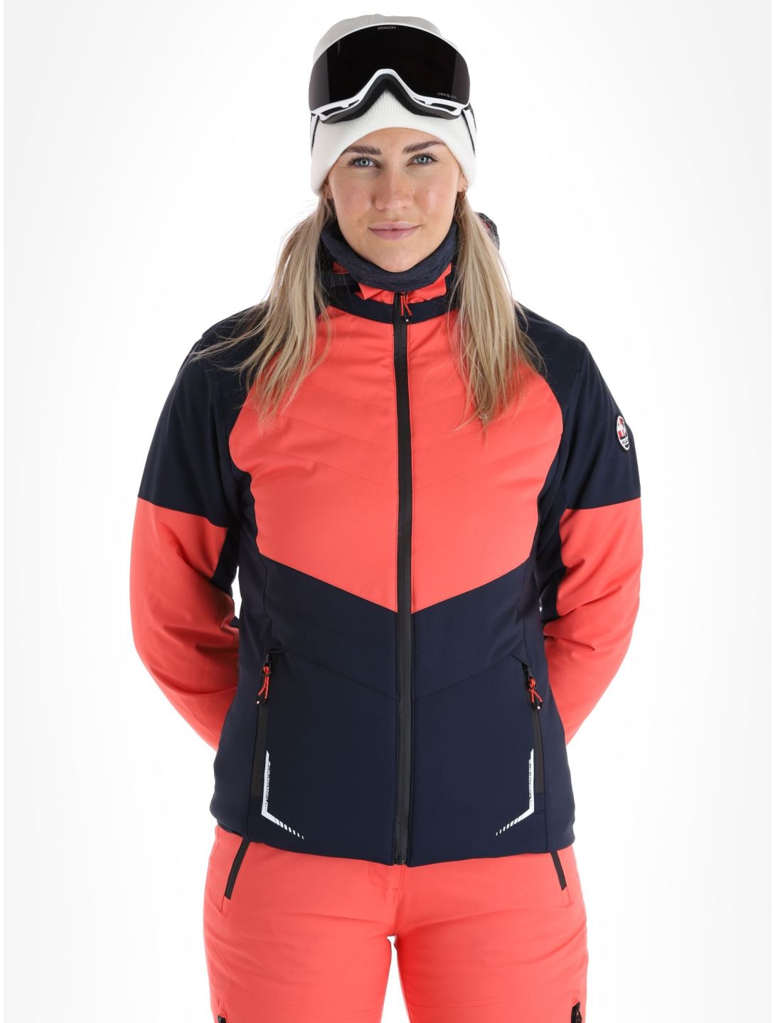 Aulp, Sofia ski-jas dames Grenadine blauw, rood 