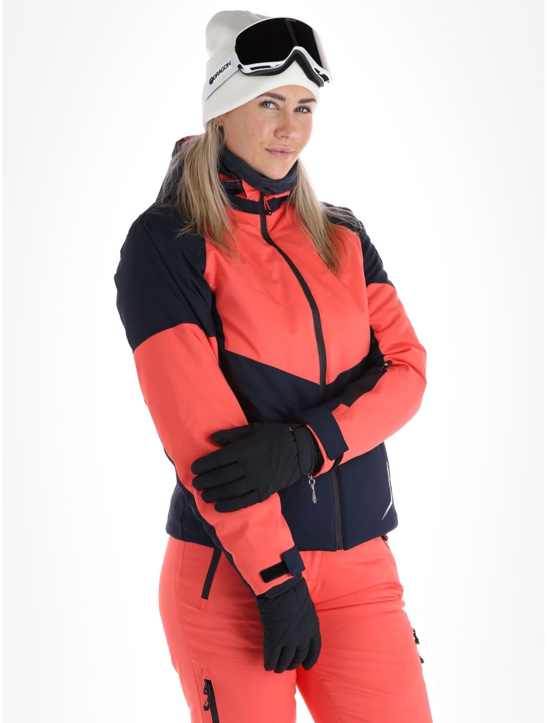 Aulp, Sofia ski-jas dames Grenadine blauw, rood 