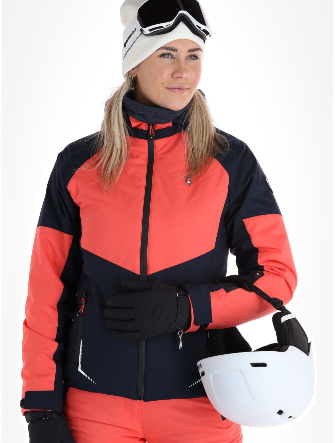 Aulp, Sofia ski-jas dames Grenadine blauw, rood 