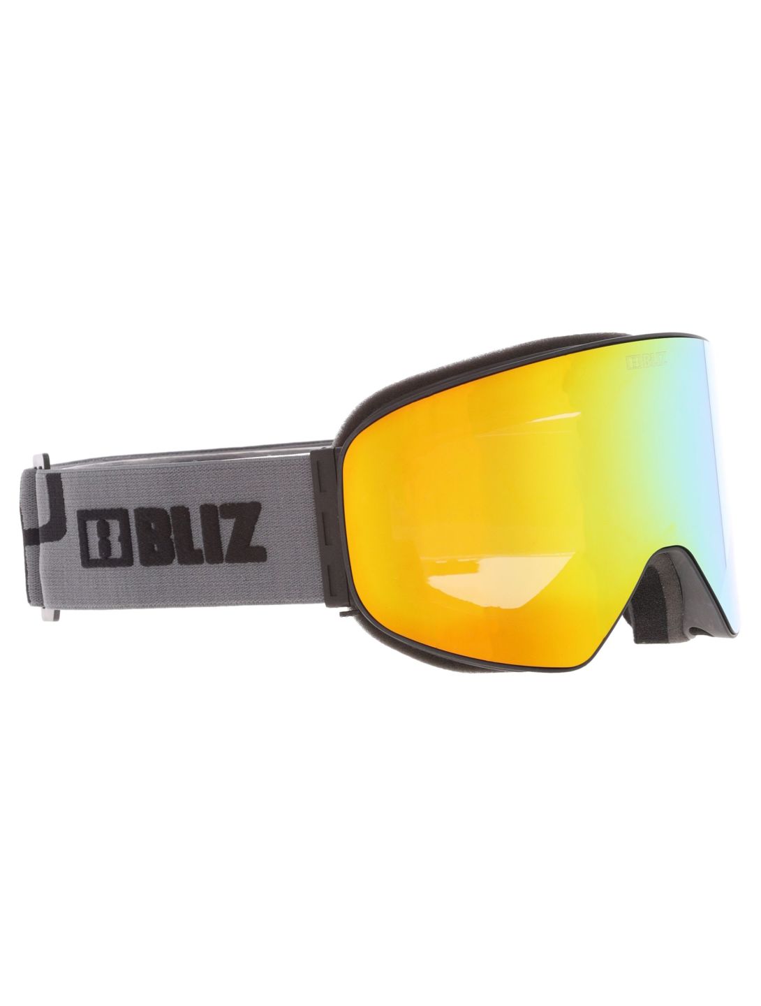 Bliz, Flow skibril unisex Matte Black - Brown w Gold Multi zwart 