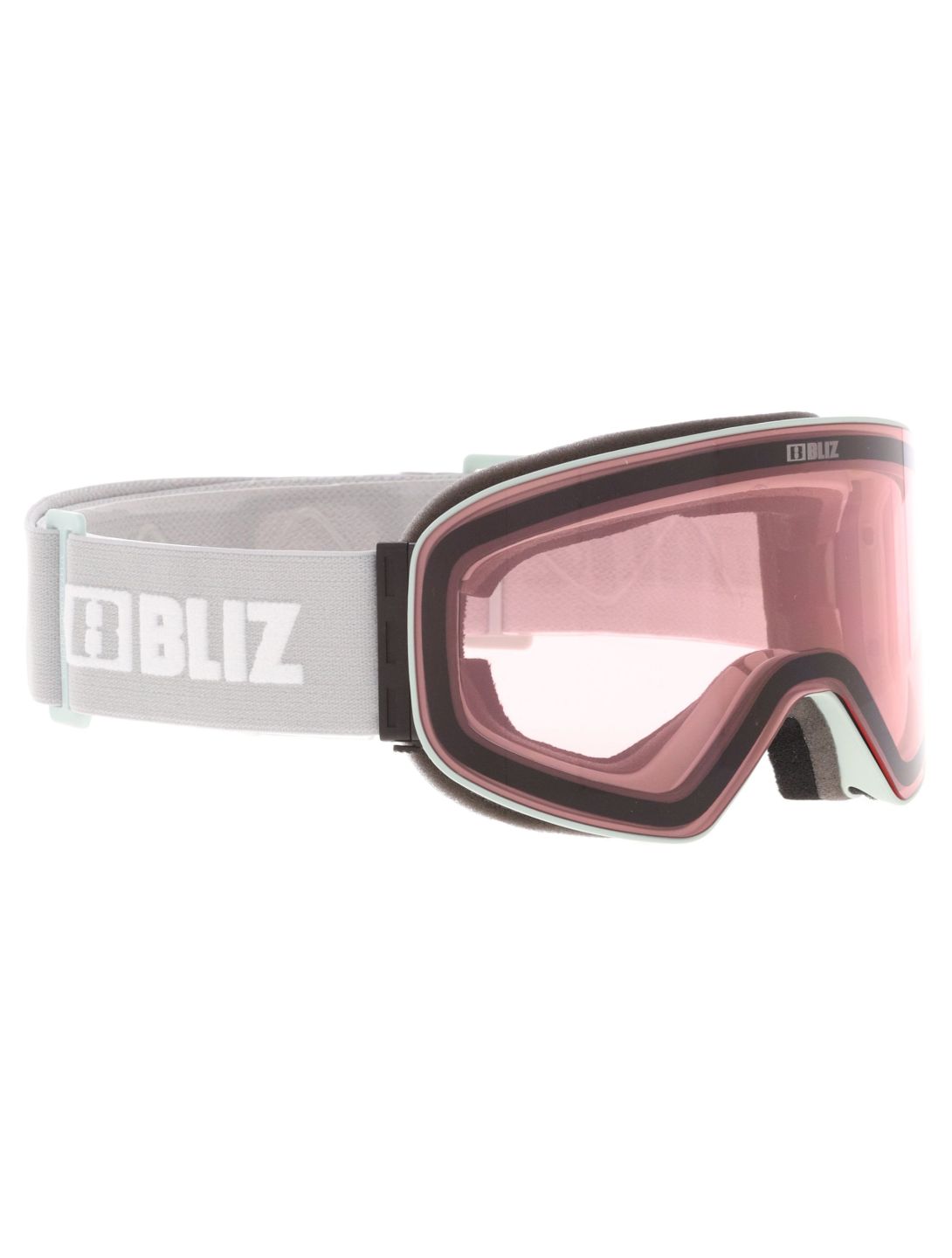 Bliz, Flow skibril unisex Matte Light Grey - Brown w Red Multi grijs 