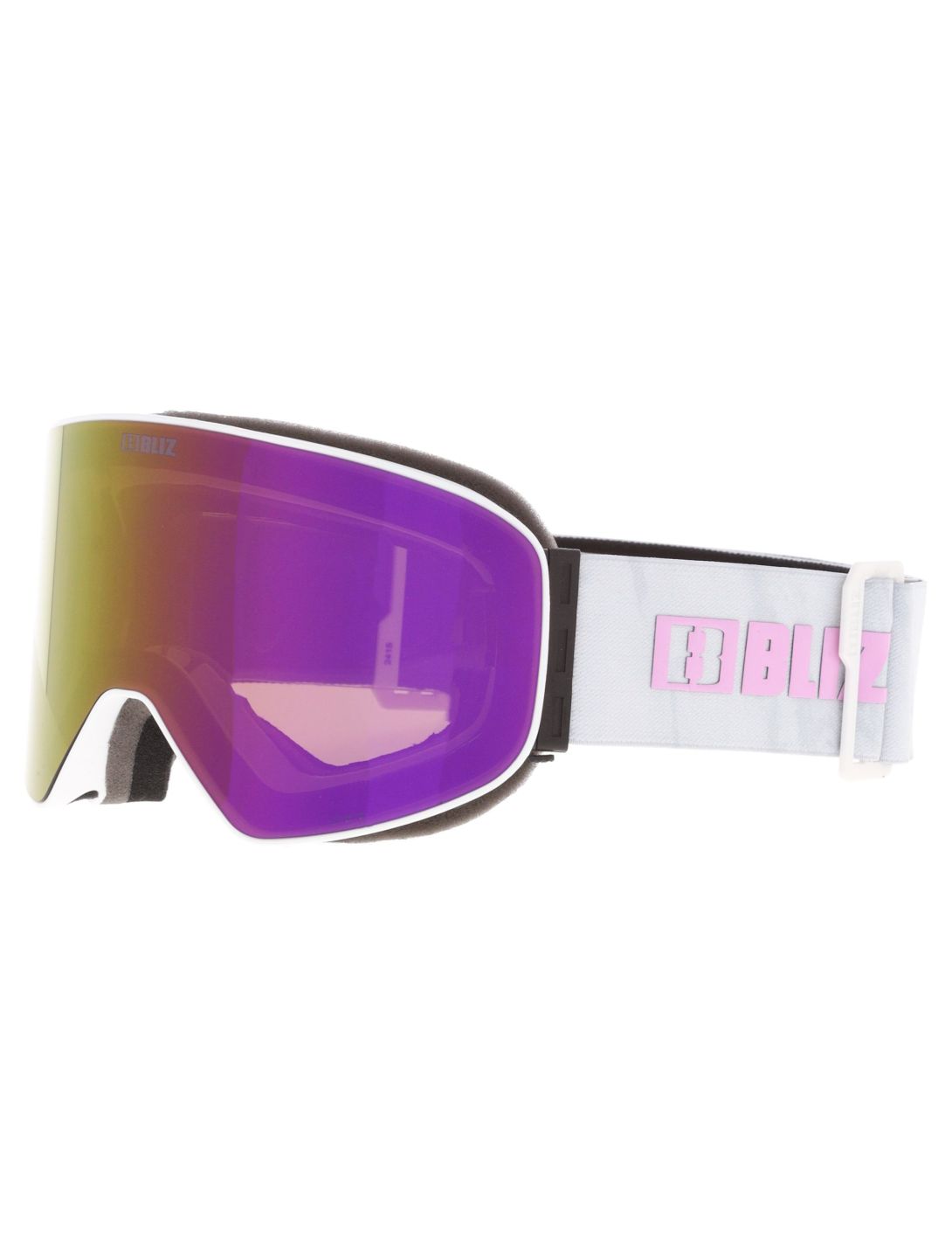 Bliz, Flow skibril unisex Matte White - Brown w Pink Multi wit 