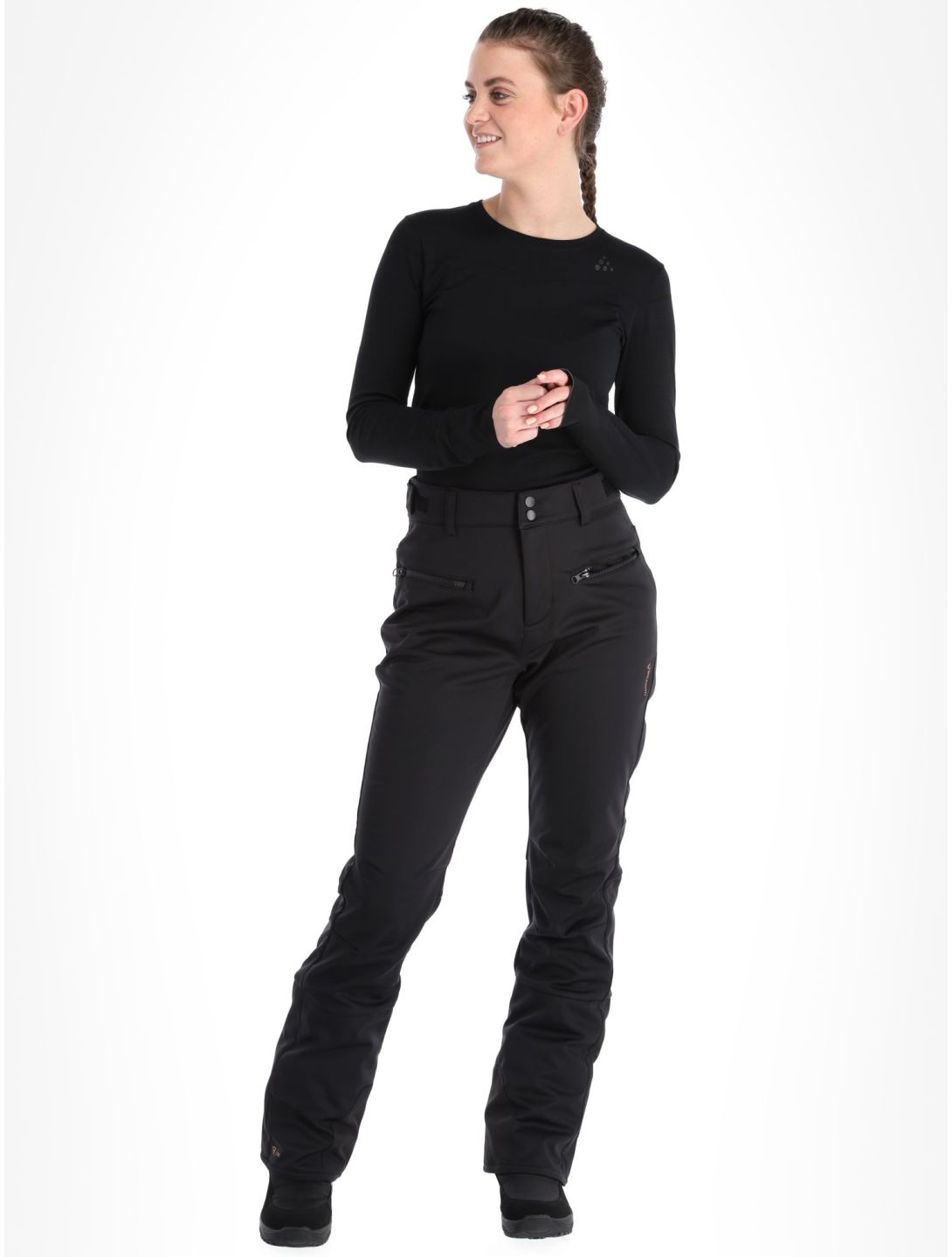 Brunotti, Coldlake-N softshell skibroek dames Black zwart 