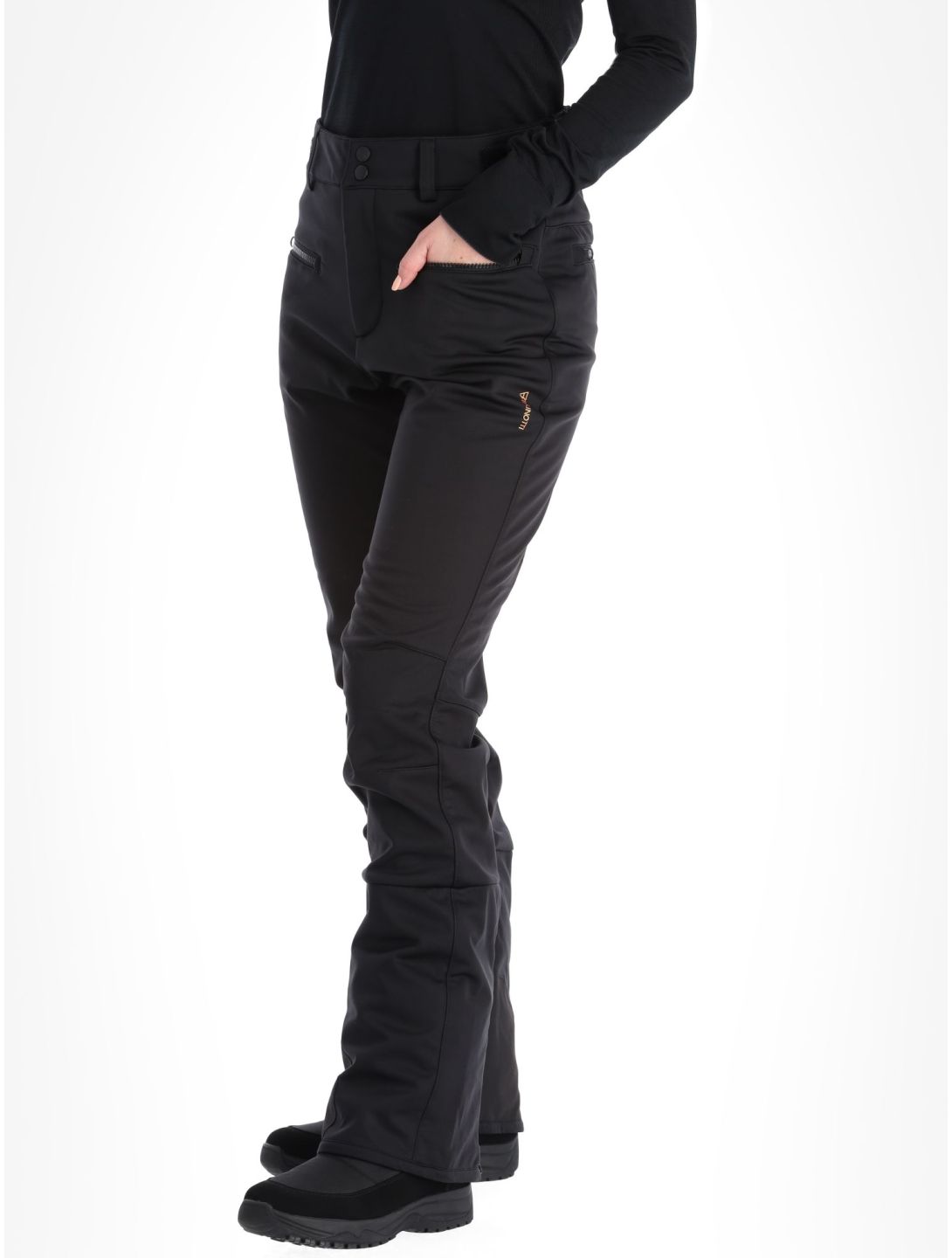 Brunotti, Coldlake-N softshell skibroek dames Black zwart 