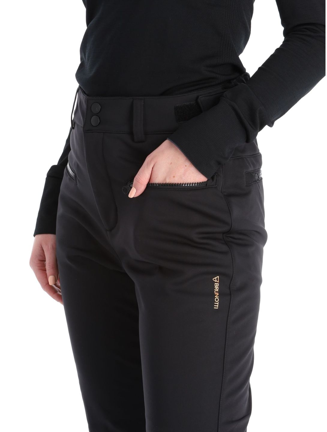 Brunotti, Coldlake-N softshell skibroek dames Black zwart 