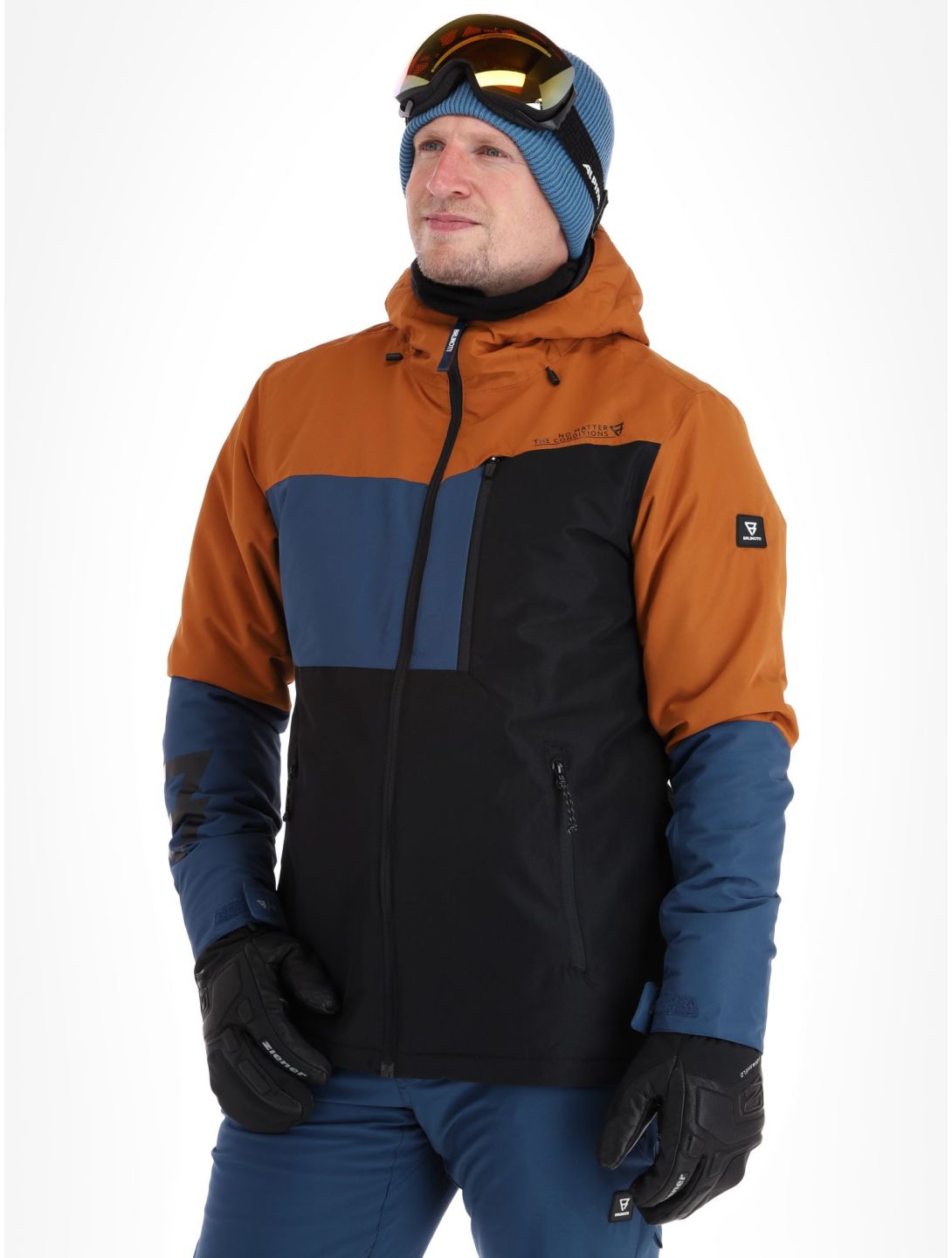 Brunotti, Flynners ski-jas heren Black blauw, bruin, zwart 