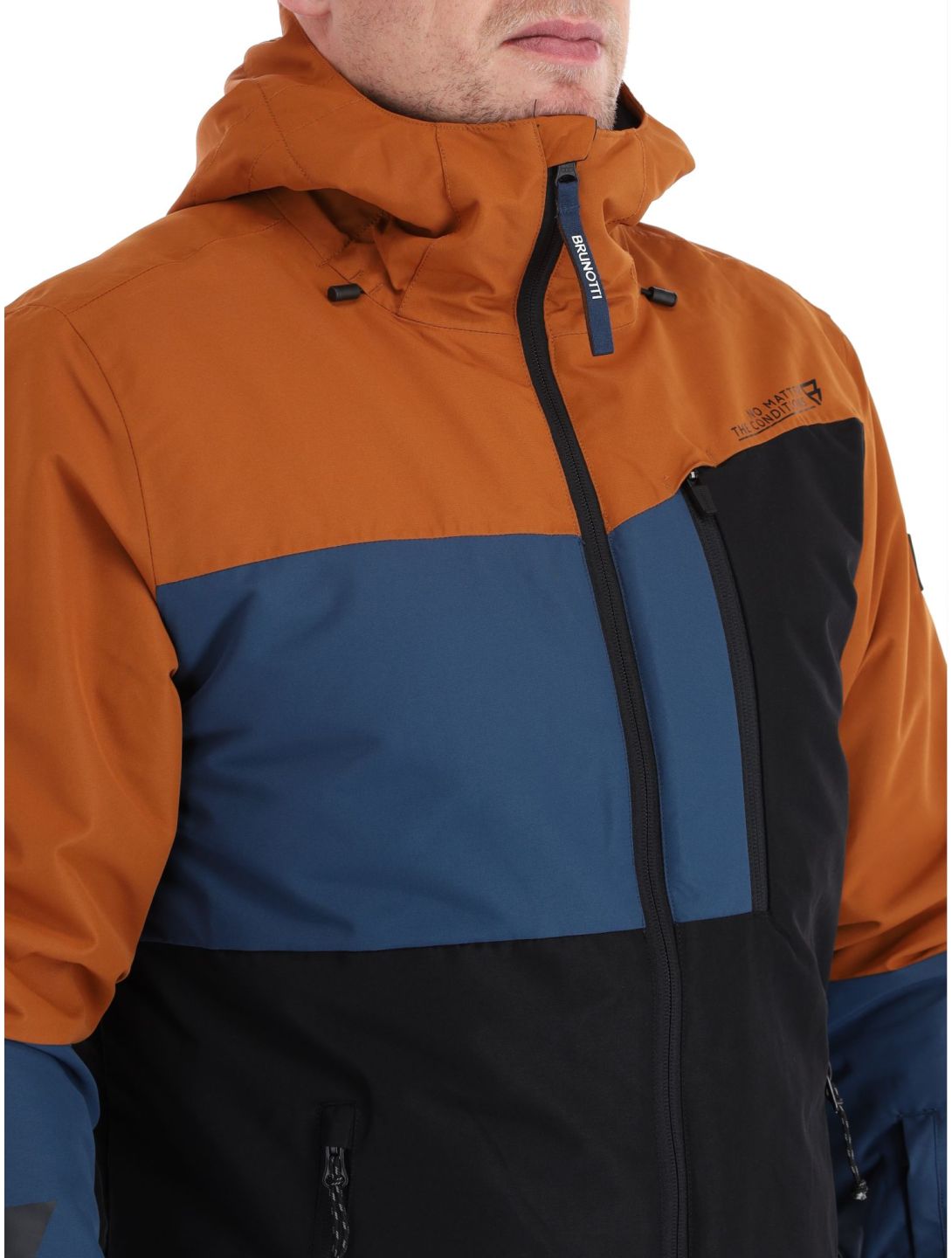 Brunotti, Flynners ski-jas heren Black blauw, bruin, zwart 