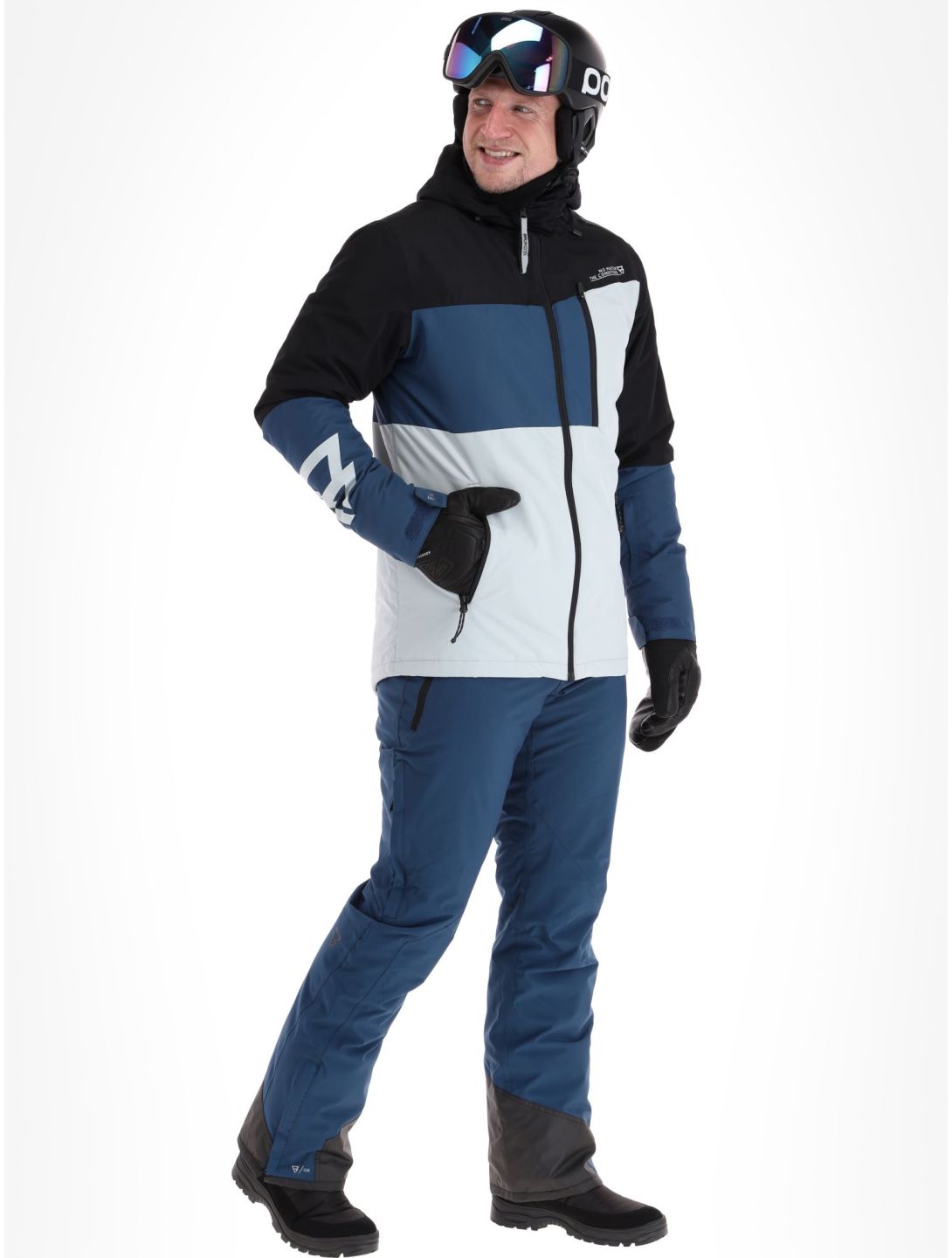 Brunotti, Flynners ski-jas heren Stone Grey blauw, grijs, zwart 