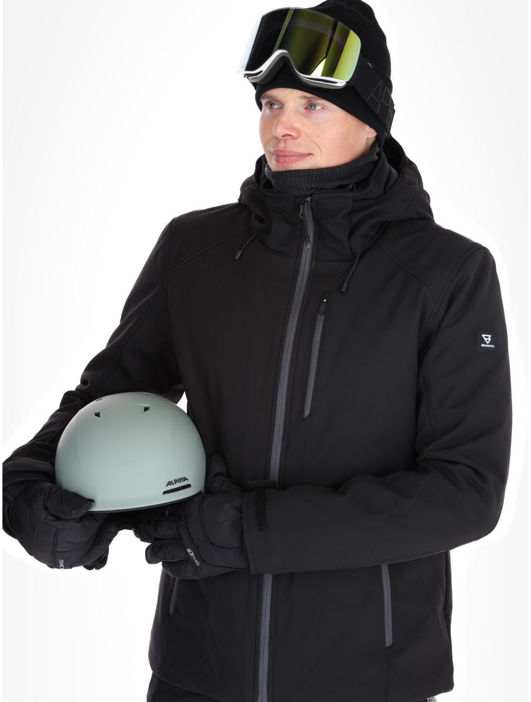 Brunotti, Marsala-N softshell ski-jas heren Black zwart 