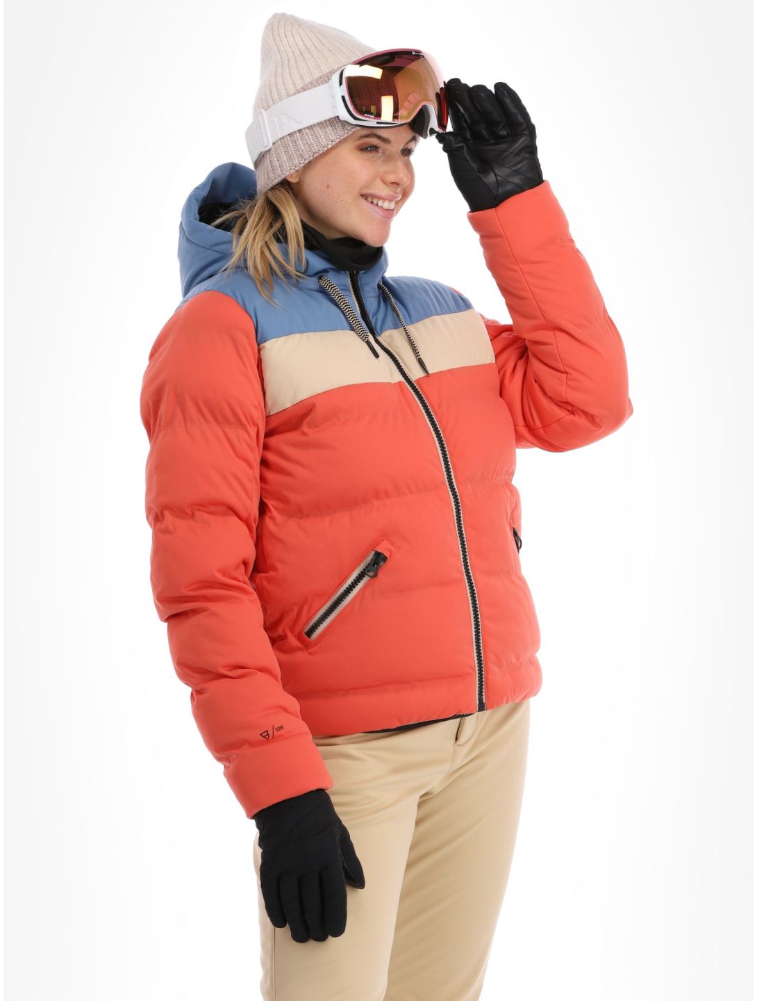 Brunotti, Niagona ski-jas dames Burnt Sienna beige, blauw, rood 