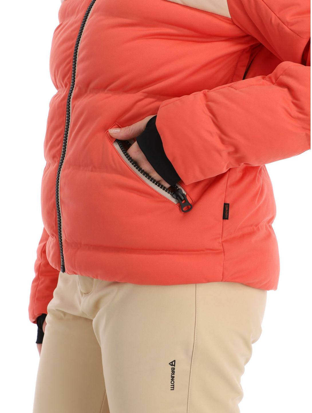 Brunotti, Niagona ski-jas dames Burnt Sienna beige, blauw, rood 