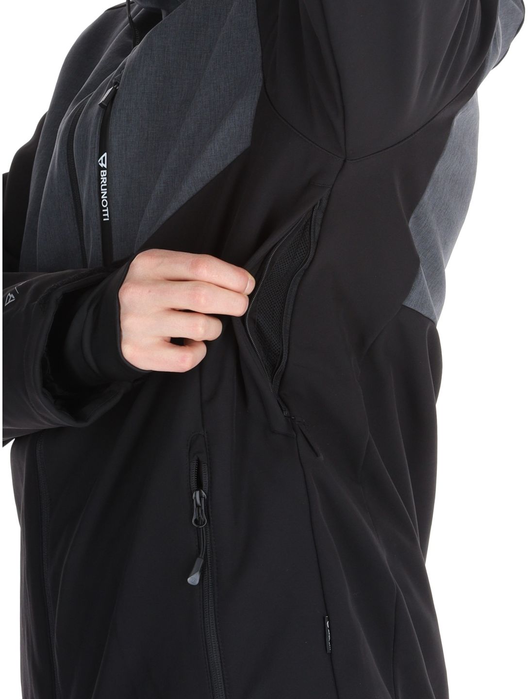 Brunotti, Twinstroke softshell ski-jas heren Black zwart 