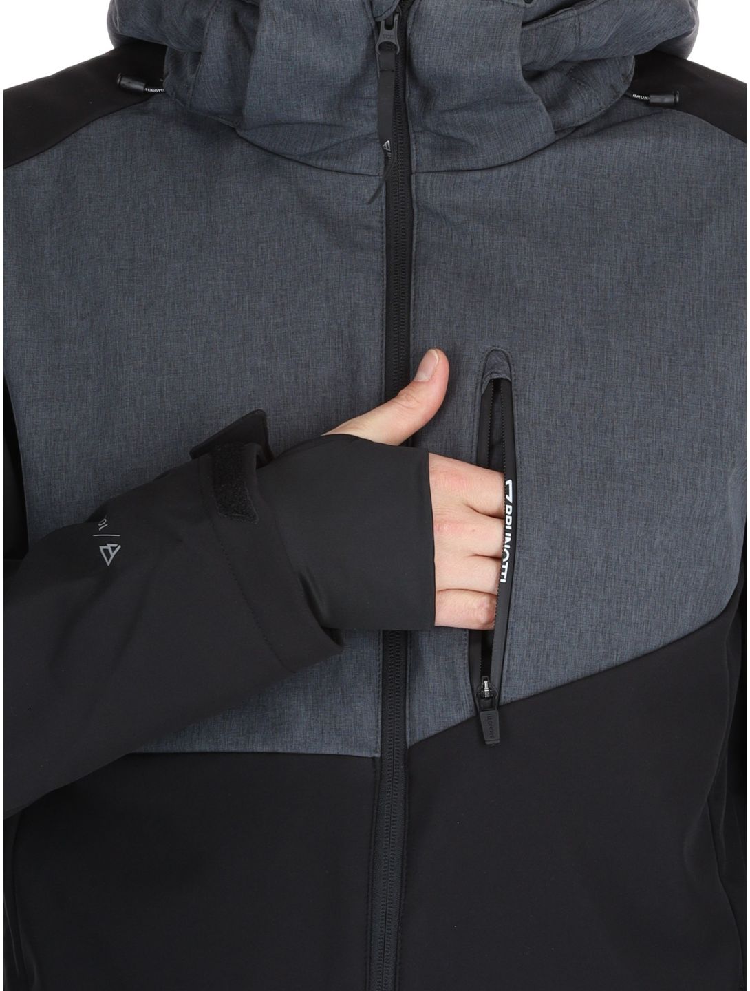 Brunotti, Twinstroke softshell ski-jas heren Black zwart 