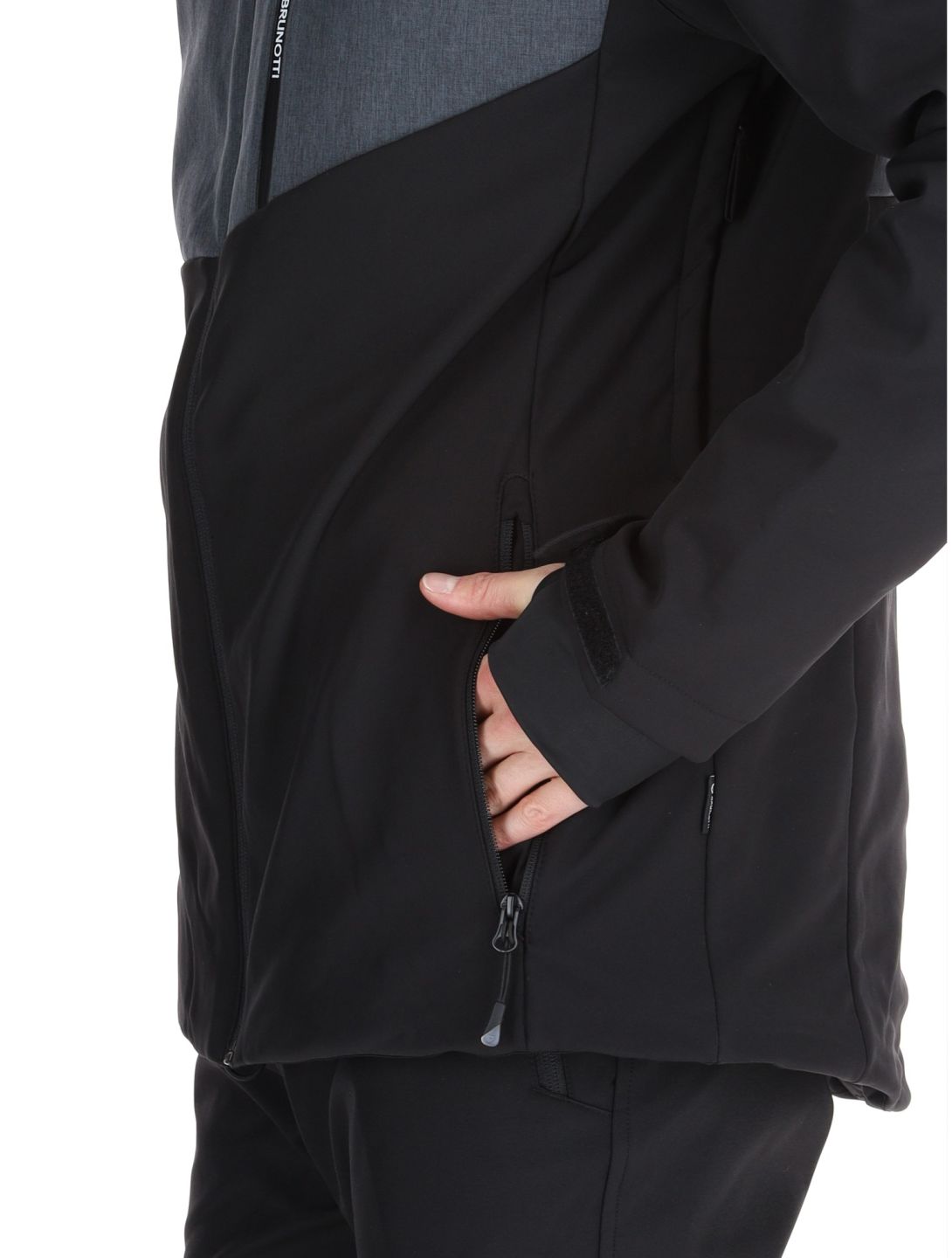 Brunotti, Twinstroke softshell ski-jas heren Black zwart 