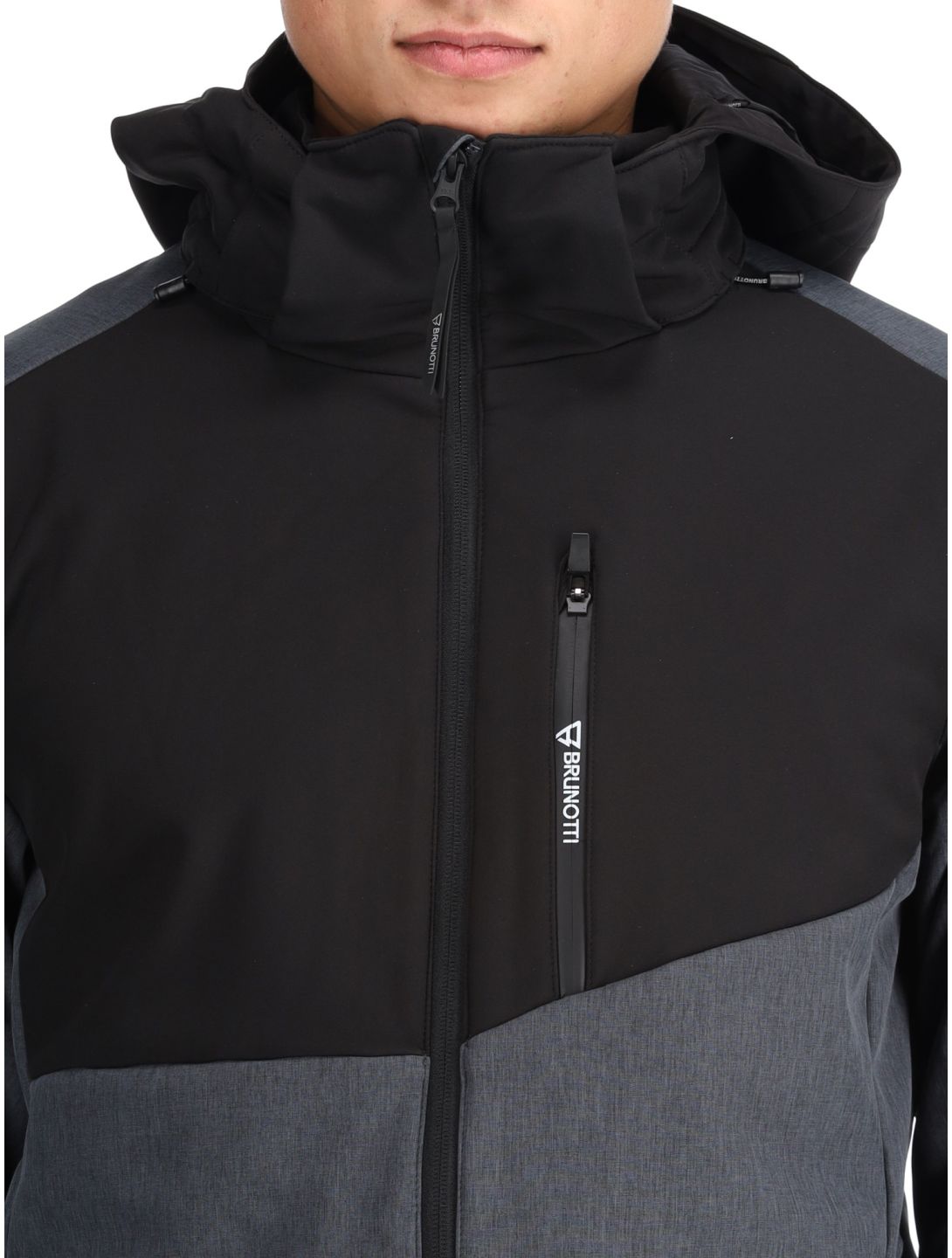 Brunotti, Twinstroke softshell ski-jas heren Dark Grey Melee grijs 