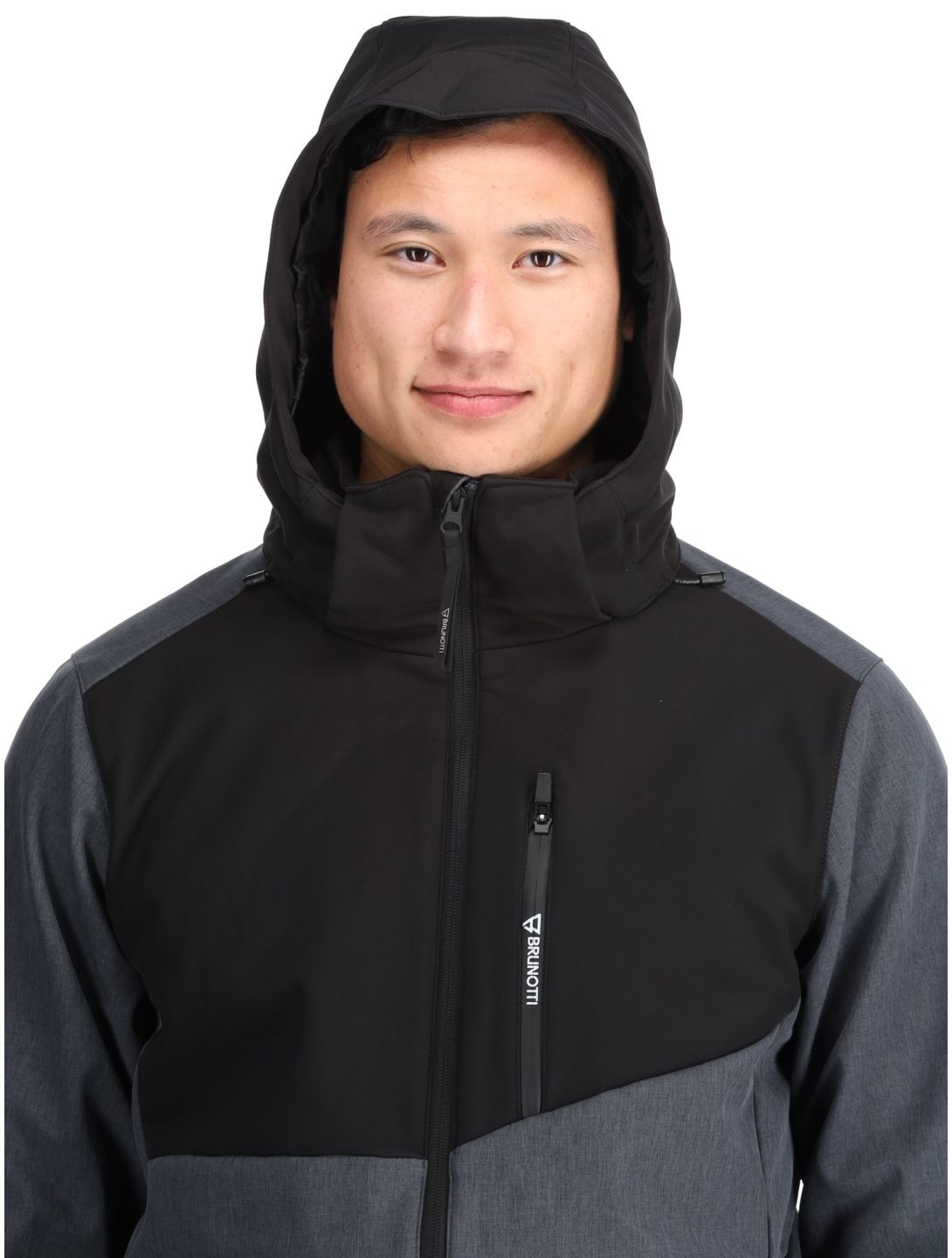 Brunotti, Twinstroke softshell ski-jas heren Dark Grey Melee grijs 