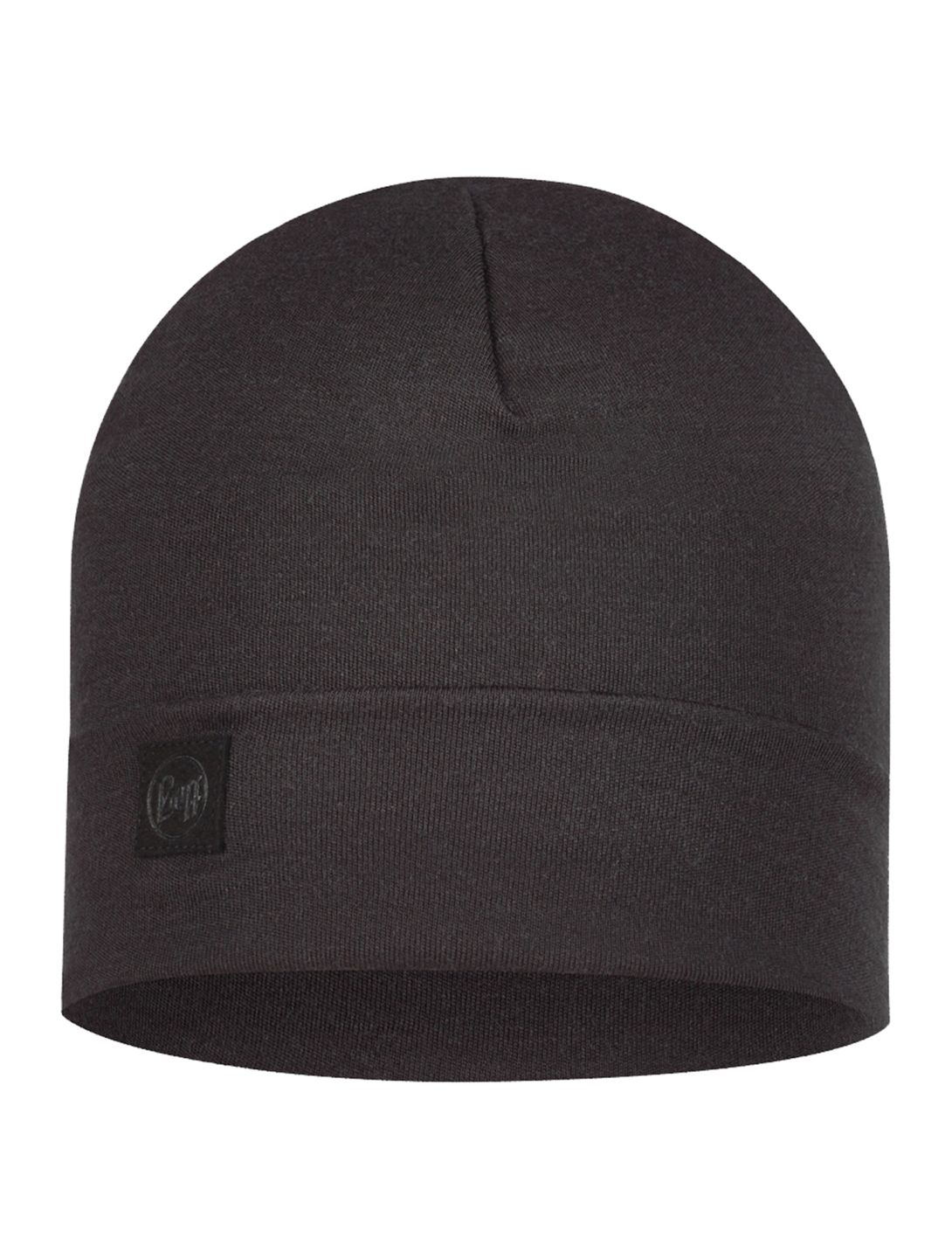 Buff, Merino Heavyweight Beanie muts unisex Solid Black zwart 