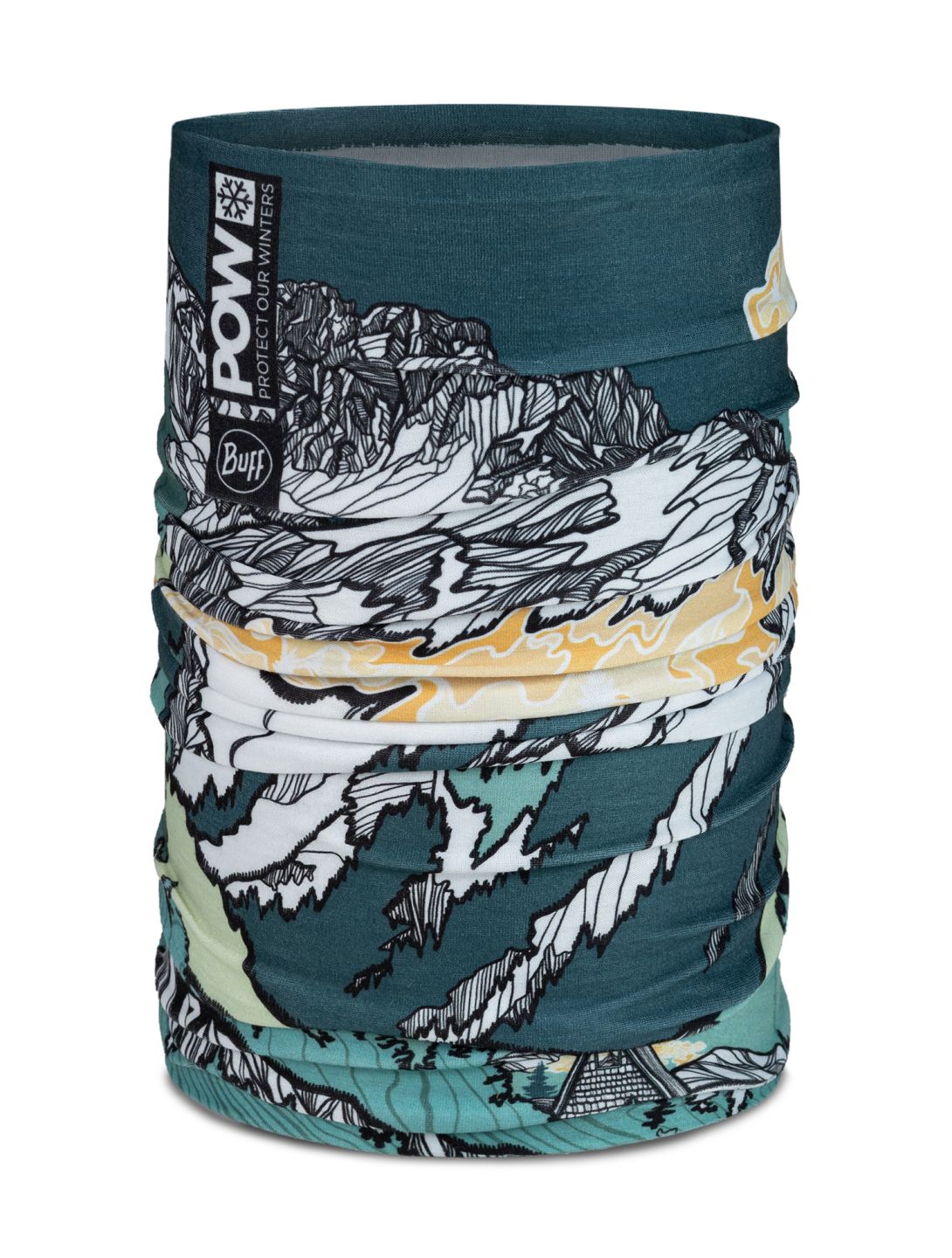 Buff, Thermonet sjaal unisex POW Lixot Green groen, multicolor 